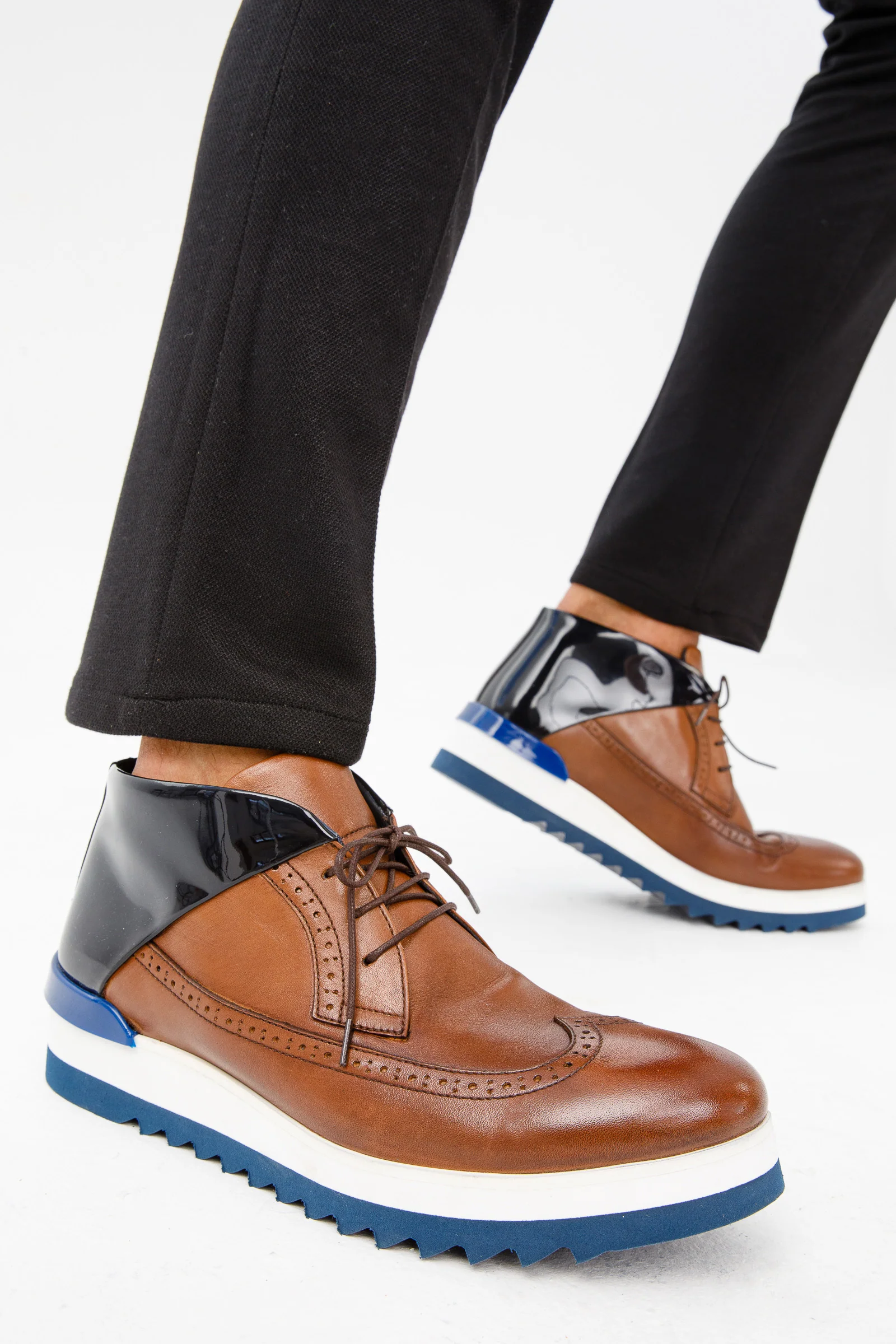 The Kagan Tan Wingtip Chukka Men Sneaker Boot - Image 4