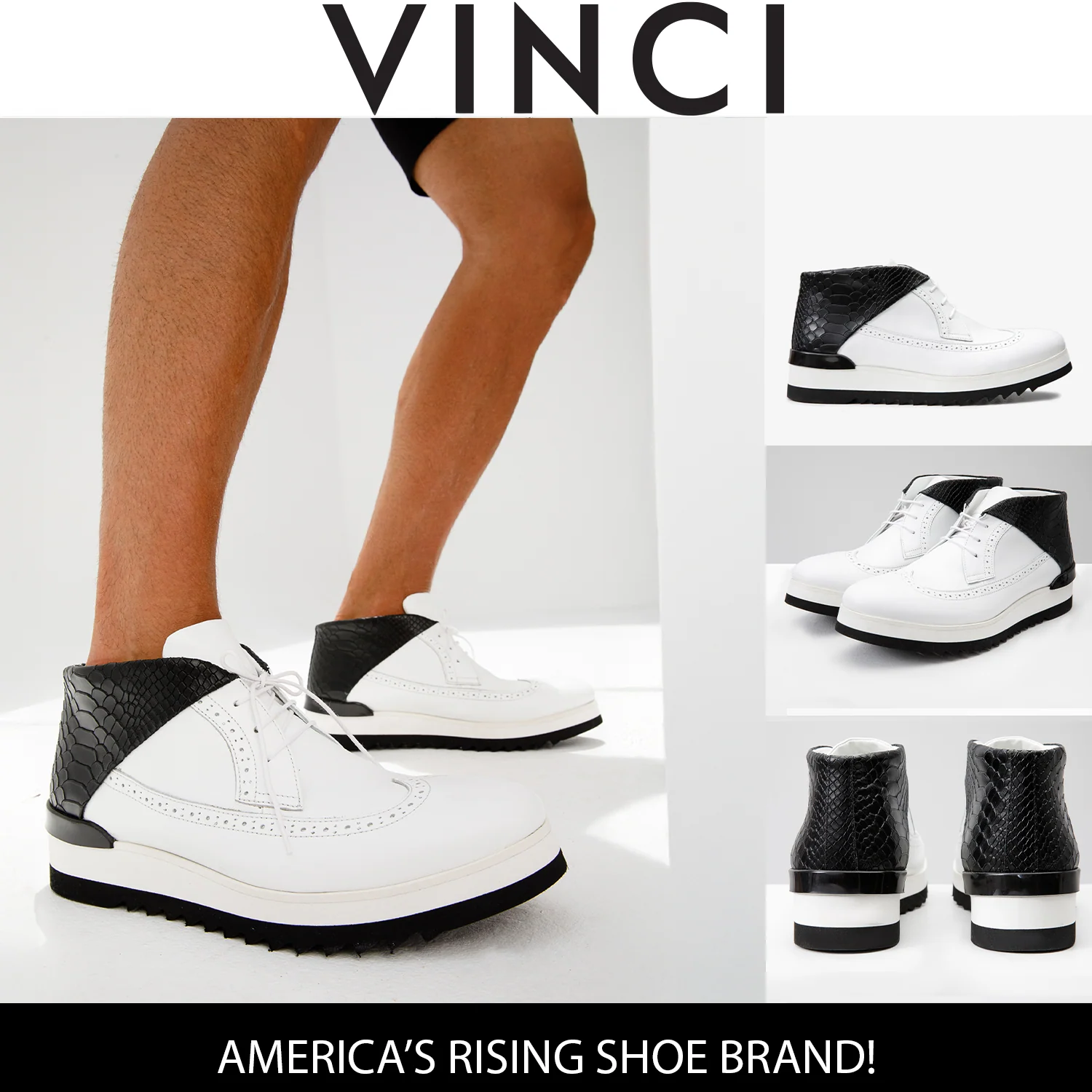 The Kagan White Wingtip Chukka Men Sneaker Boot - Image 6