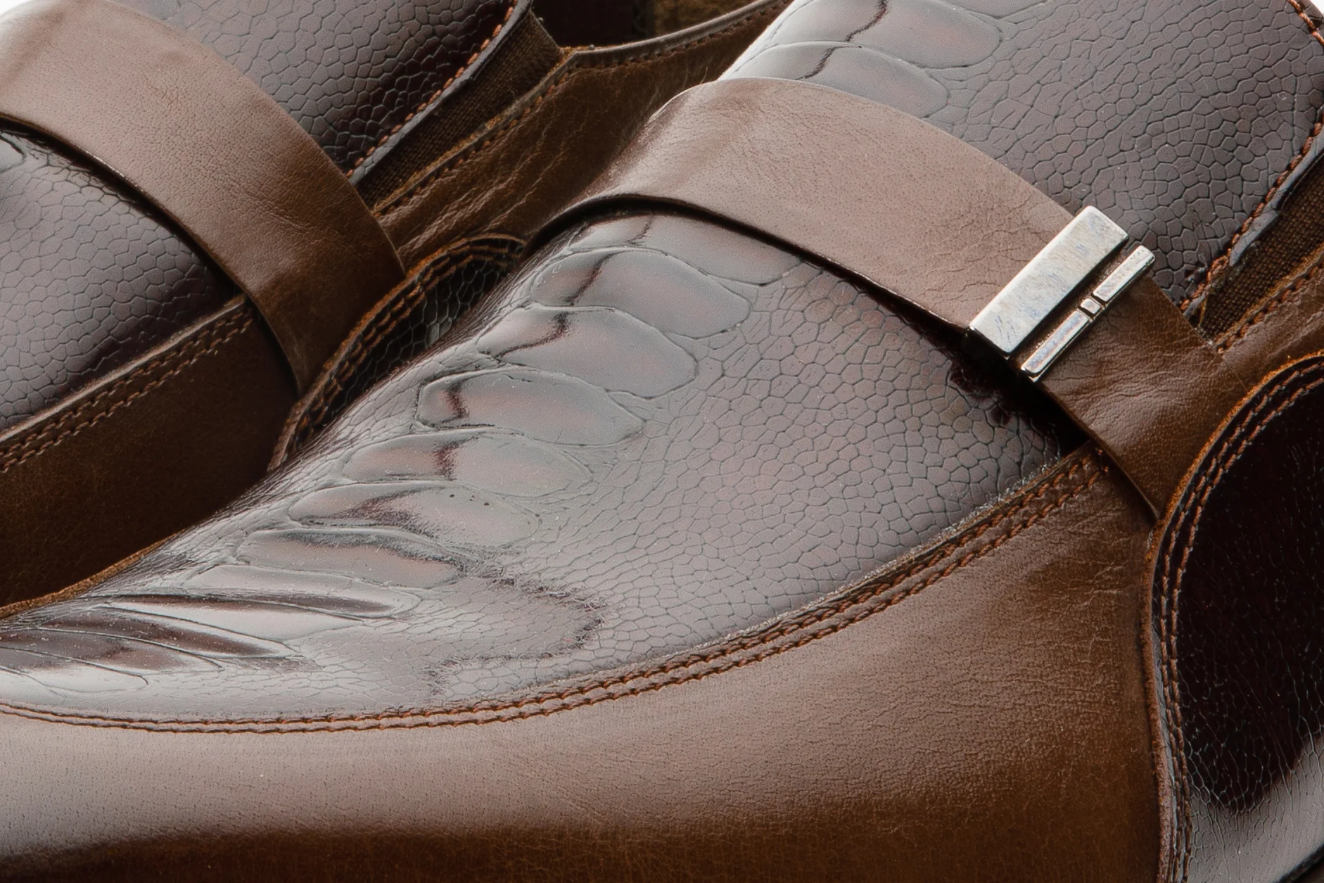 The Kazablanka Brown Leather Bit Loafer Men Shoe - Image 5