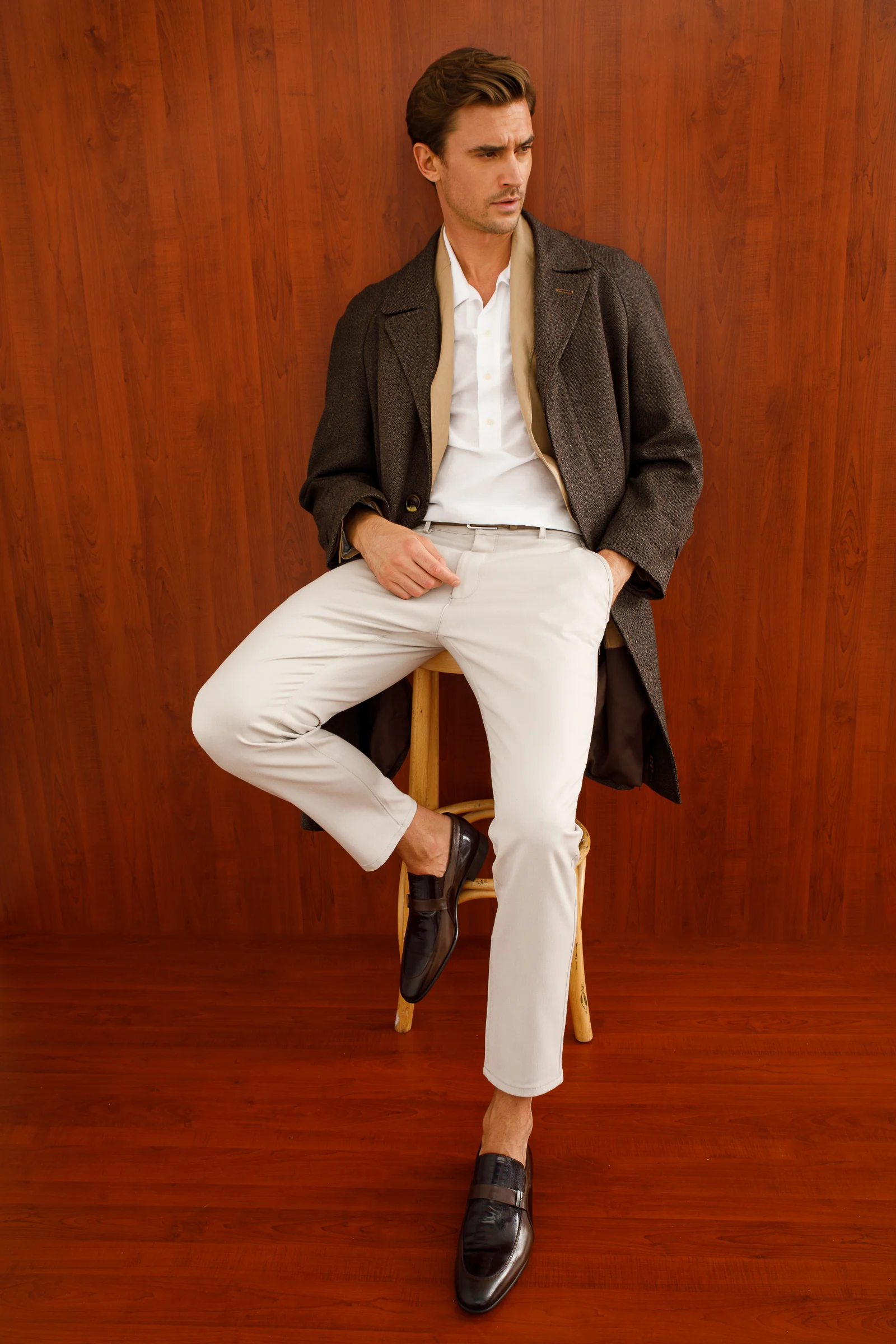 The Kazablanka Brown Leather Bit Loafer Men Shoe - Image 6