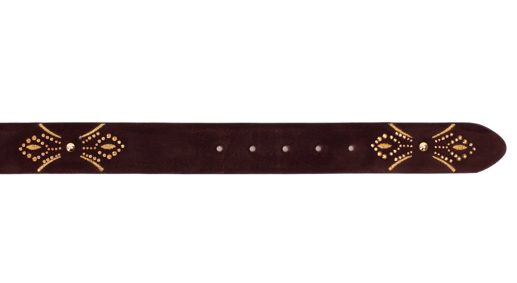The Lazio Burgundy Suede Leather Belt - Image 3