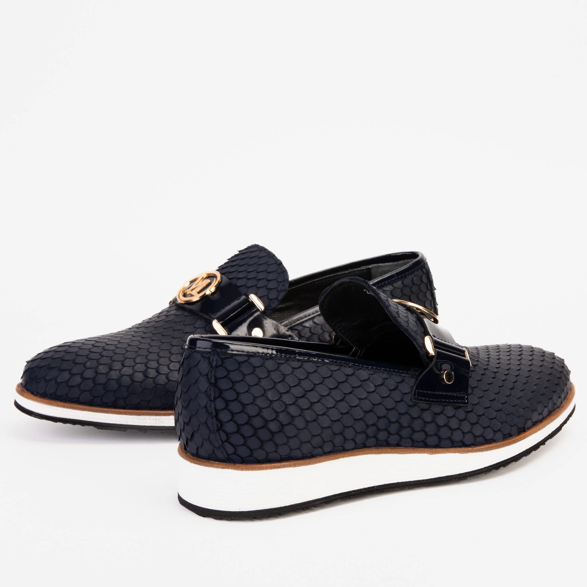 The Legacy Navy Blue Leather Men Casual Loafer Shoe - Image 7