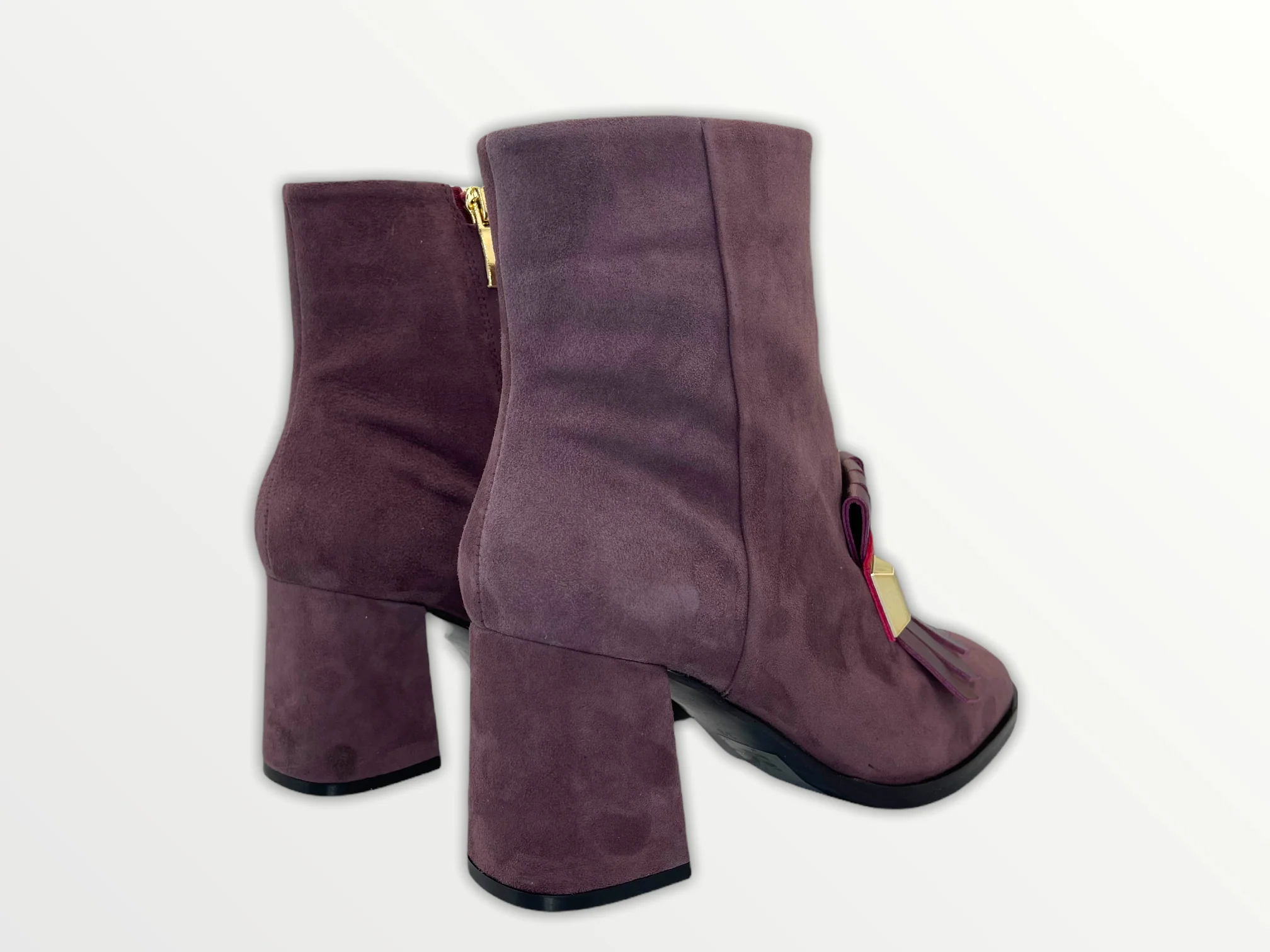 The Luksor Rose Suede Leather Block Heel Women Boot - Image 5