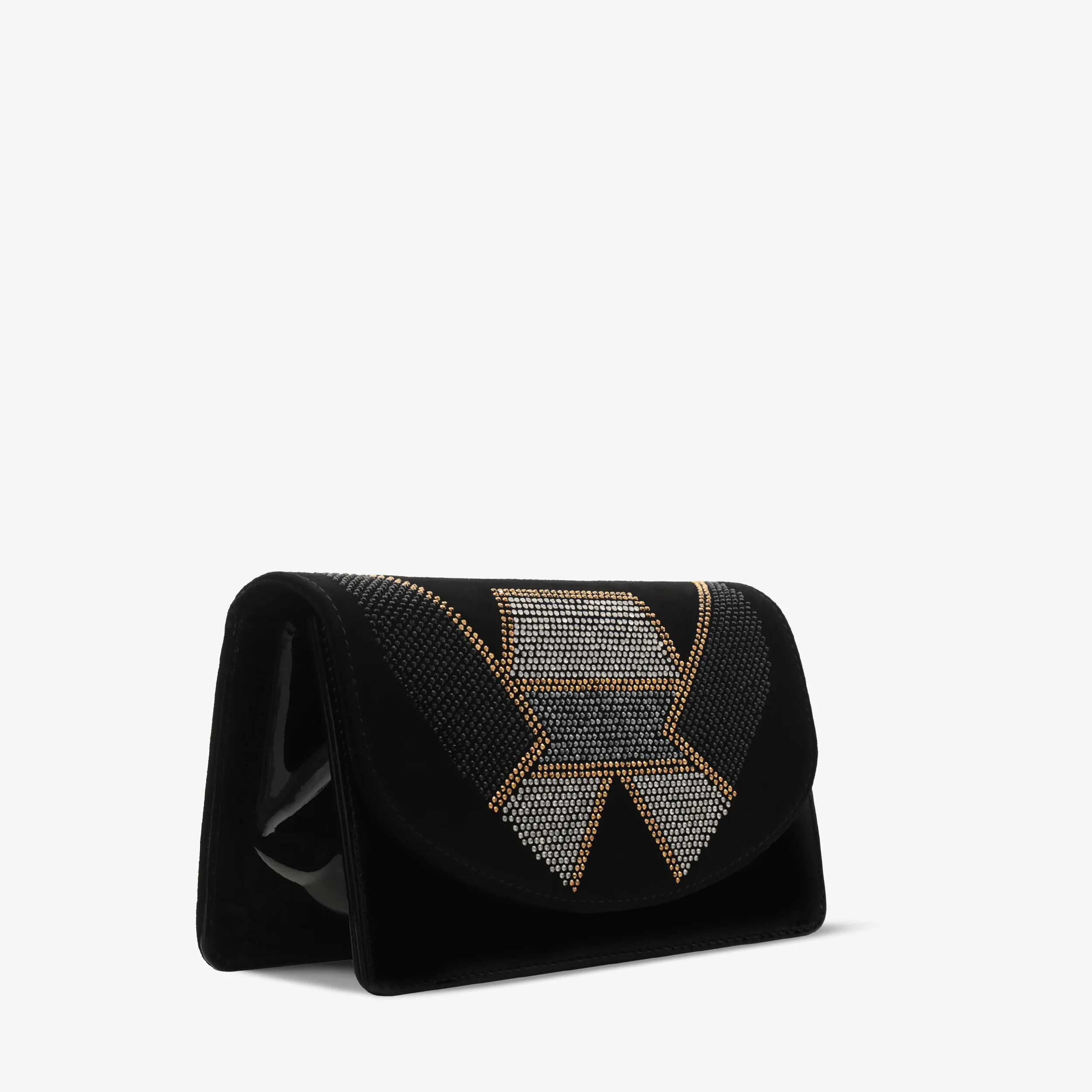 The Magnolia Black Glitter Leather Handbag - Image 4