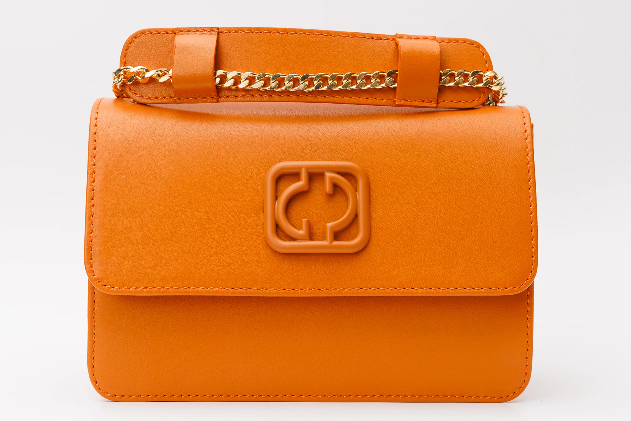 The Maneadero Orange Leather Handbag - Image 6