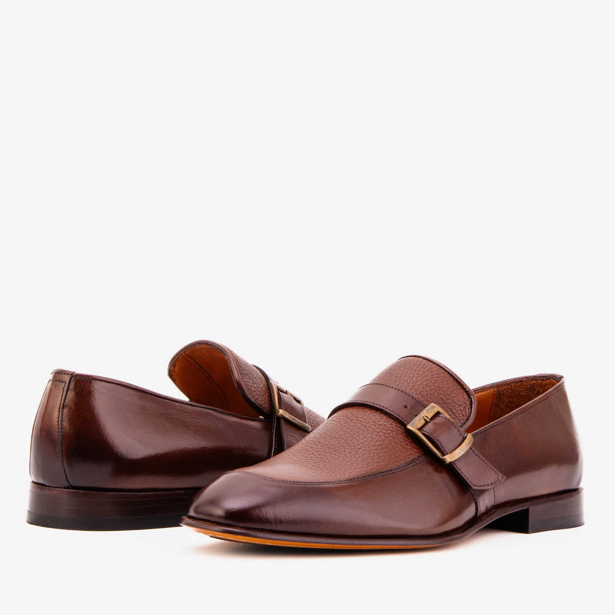 The Marquez Tan Baby Buffalo & Deer Leather Loafer Men Shoe - Image 5