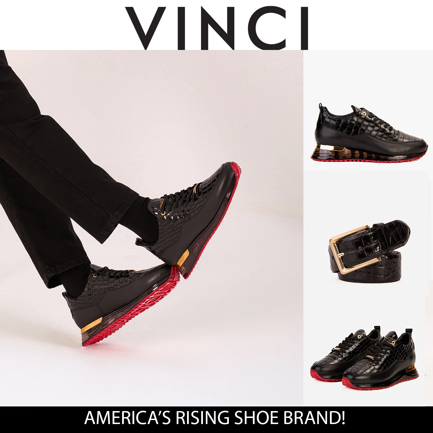 The Marseille Black Leather Men Sneaker - Image 9