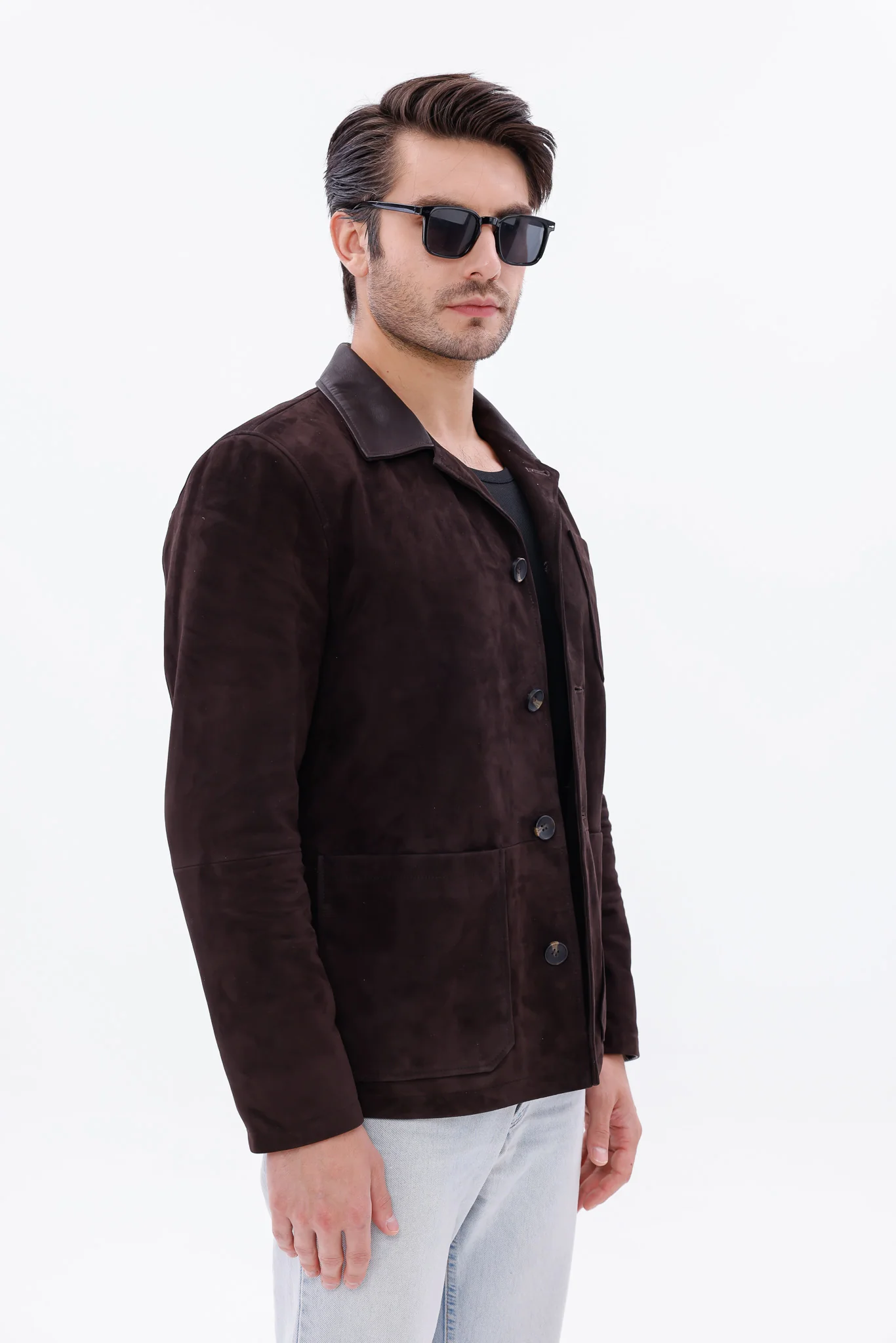 The Matera Suede Brown Leather Men Jacket - Image 8