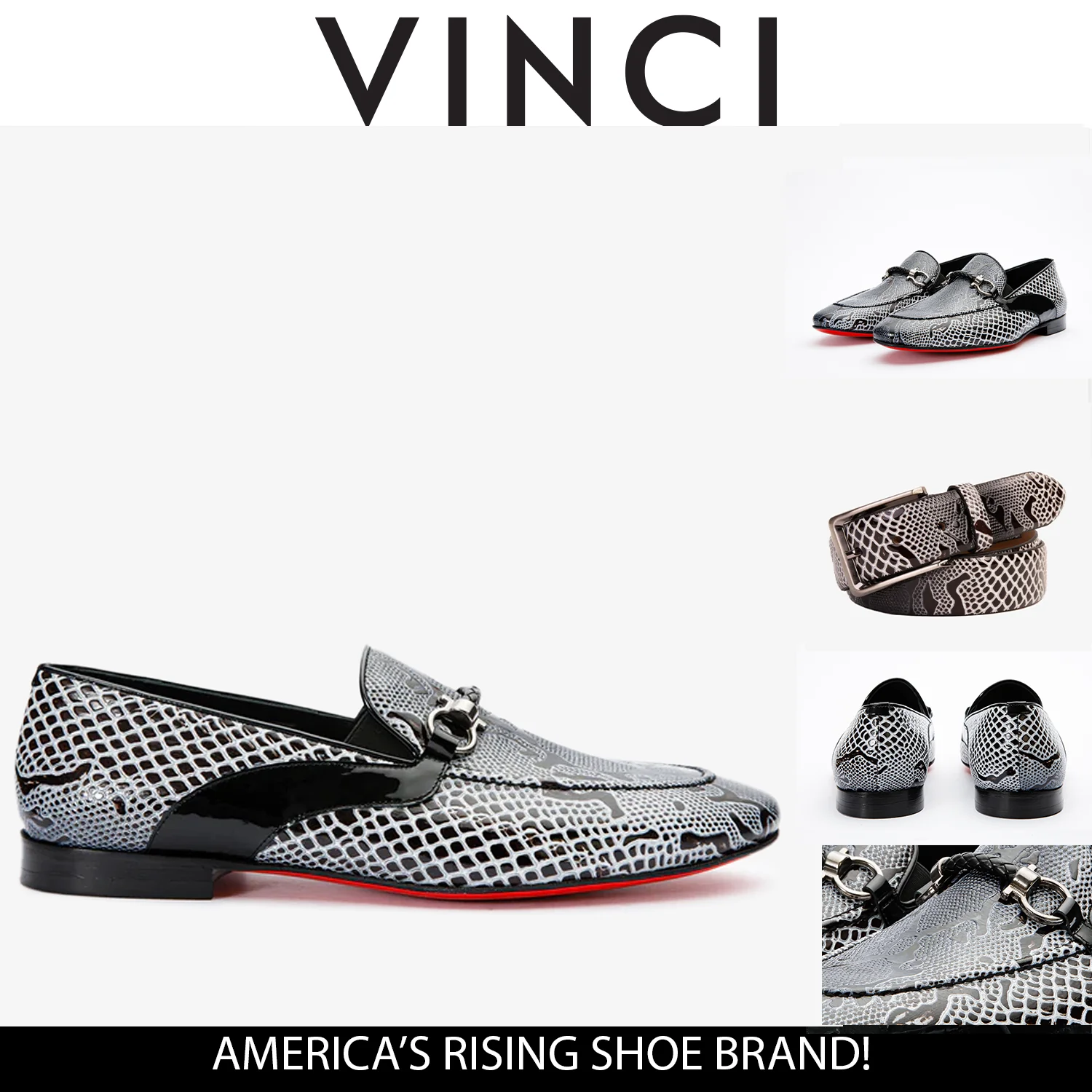 The Milano Black/White Shoe Bit Loafer Men  shoe - Image 5