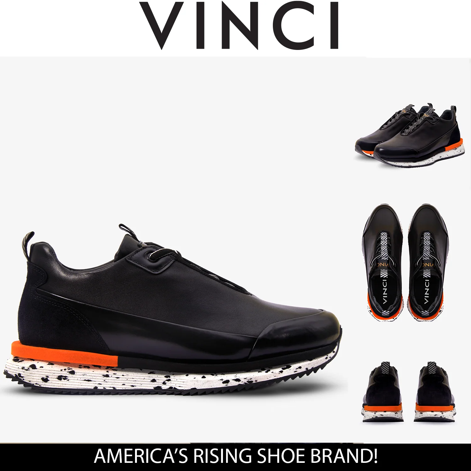 The Milford Black Leather Men Sneaker - Image 6
