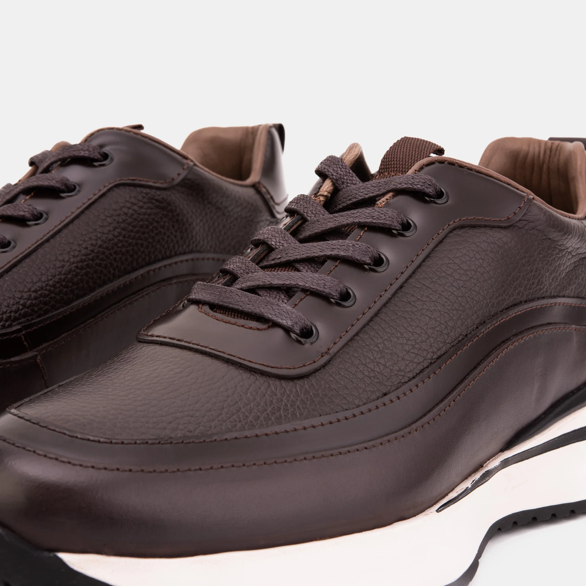 The Modena Brown Leather Men Sneaker - Image 4