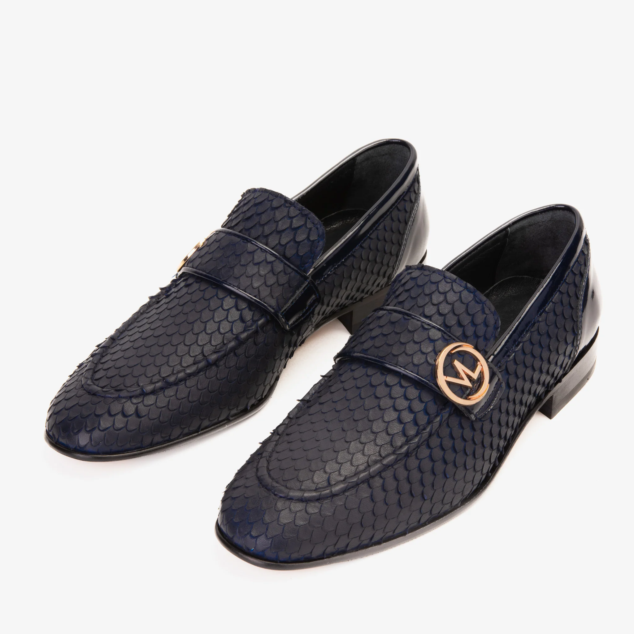The Monarch Navy Blue Leather Men Dress Shoe - Image 6