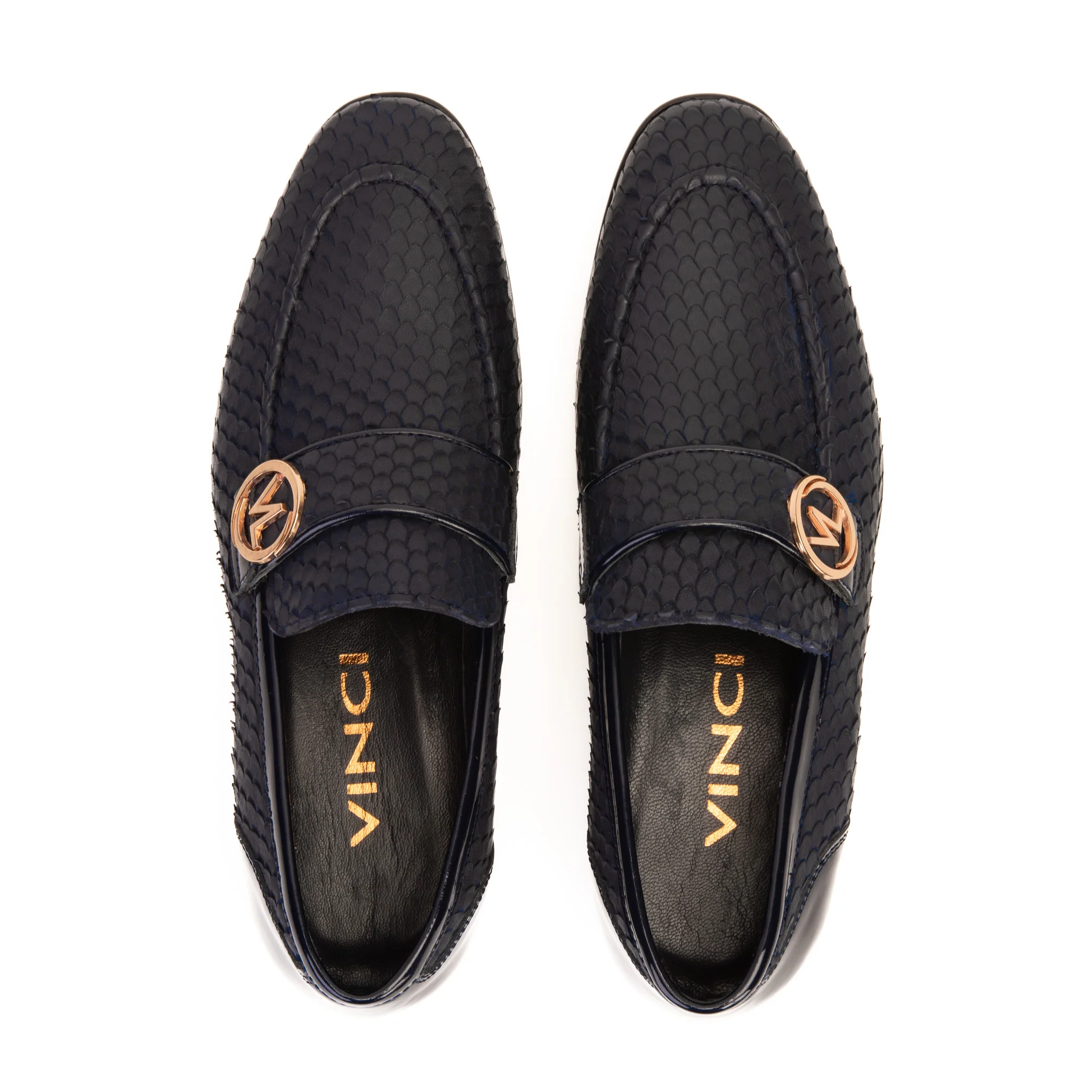 The Monarch Navy Blue Leather Men Dress Shoe - Image 9