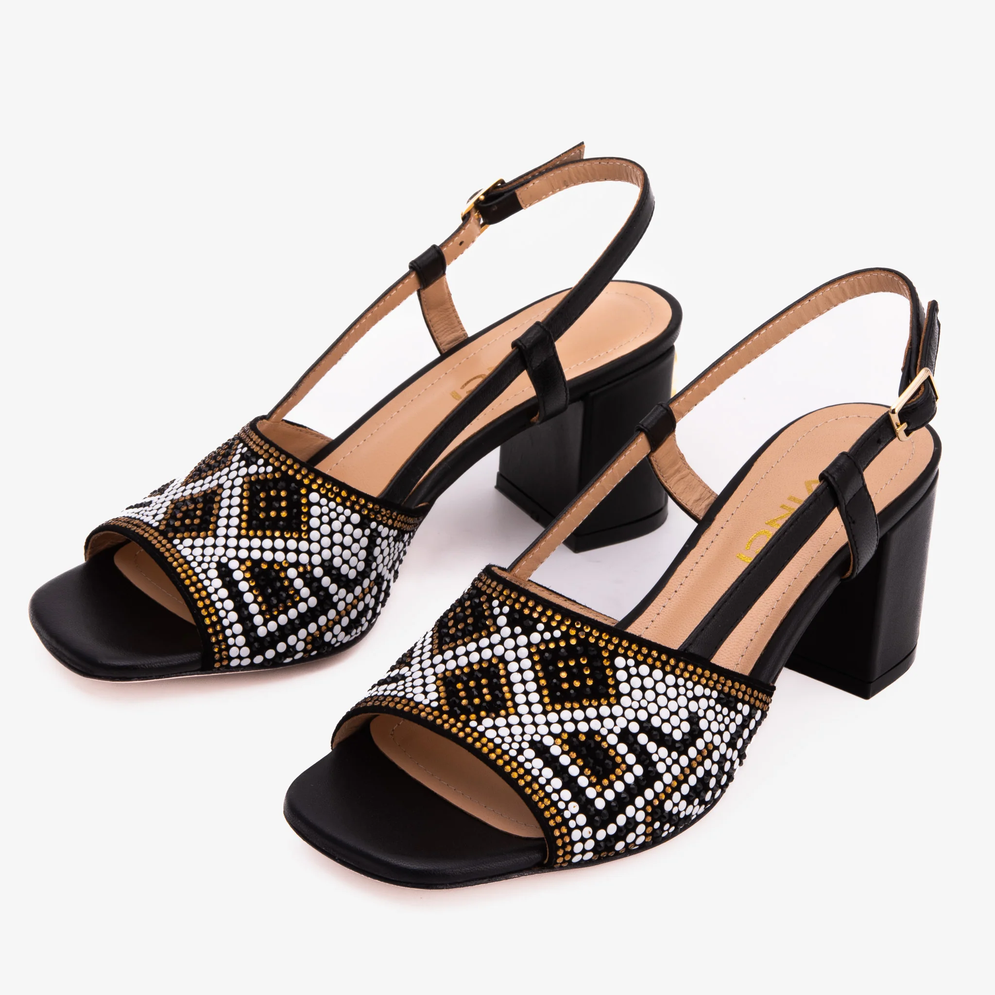 The Nampula Black Leather Women Slingback Sandal - Image 5