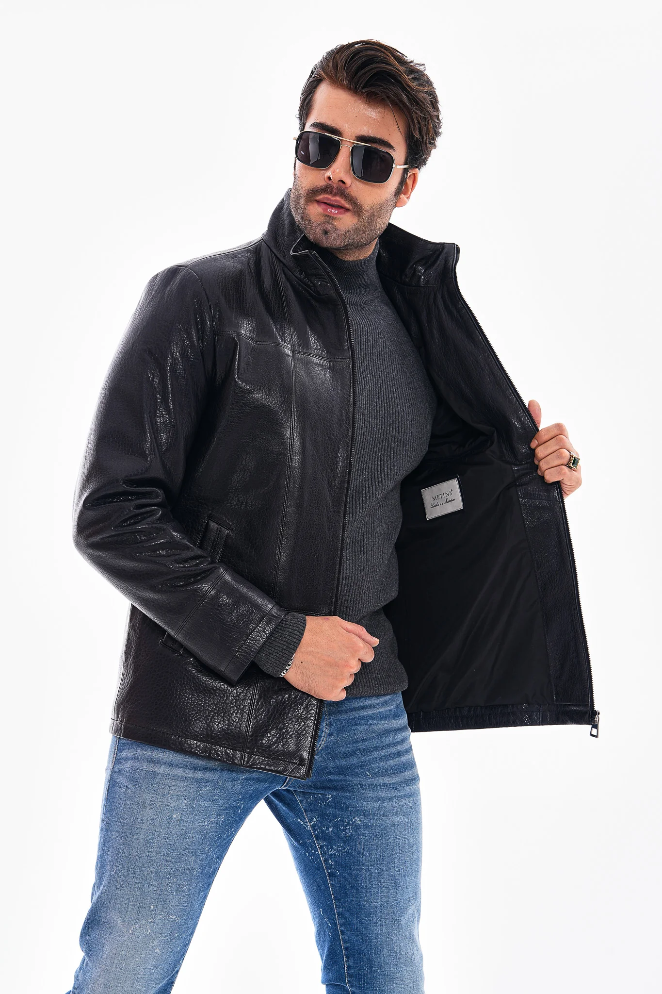 The Nero Black Leather Men Jacket - Image 9