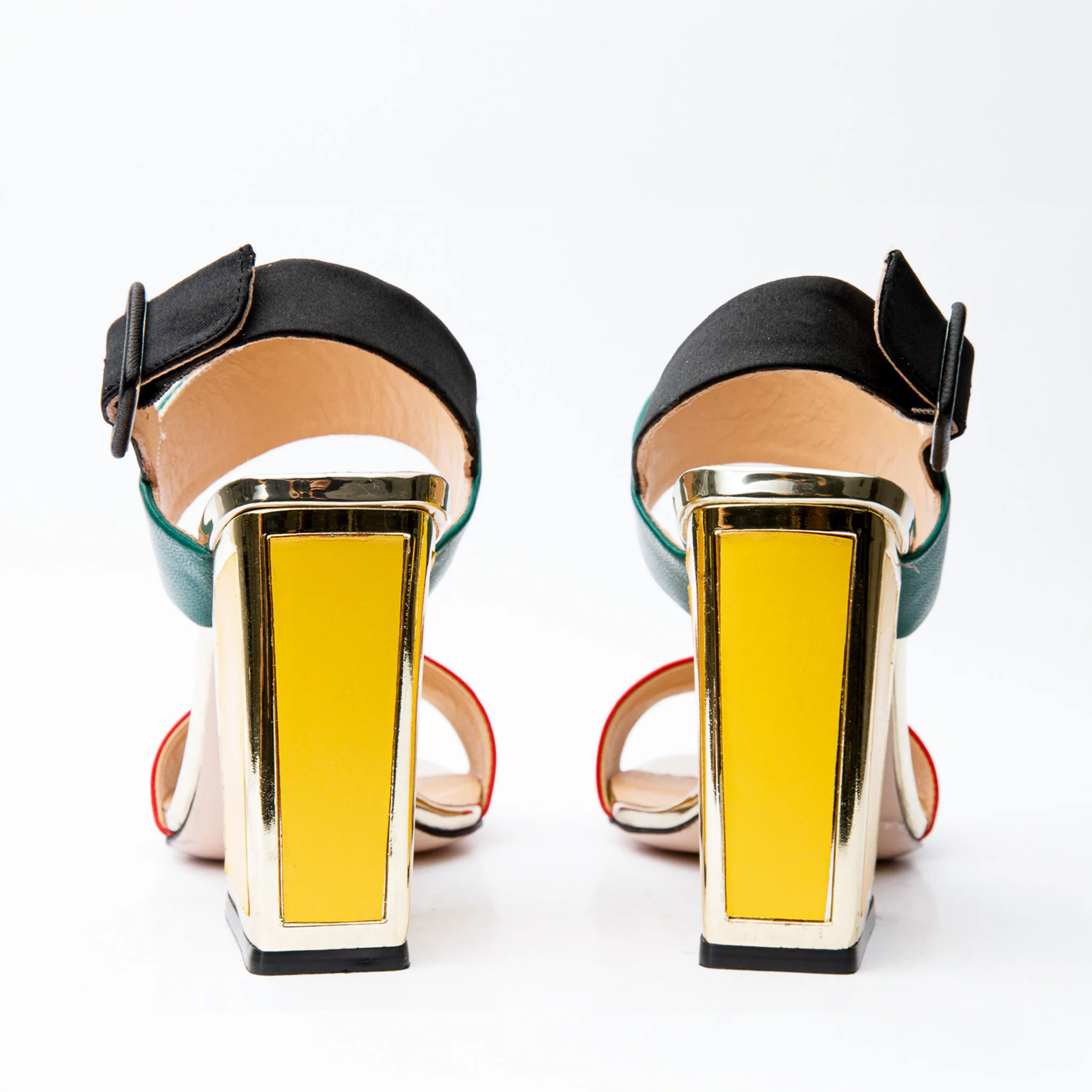 The Niger Block Heel Multicolor Leather Women Sandal - Image 4