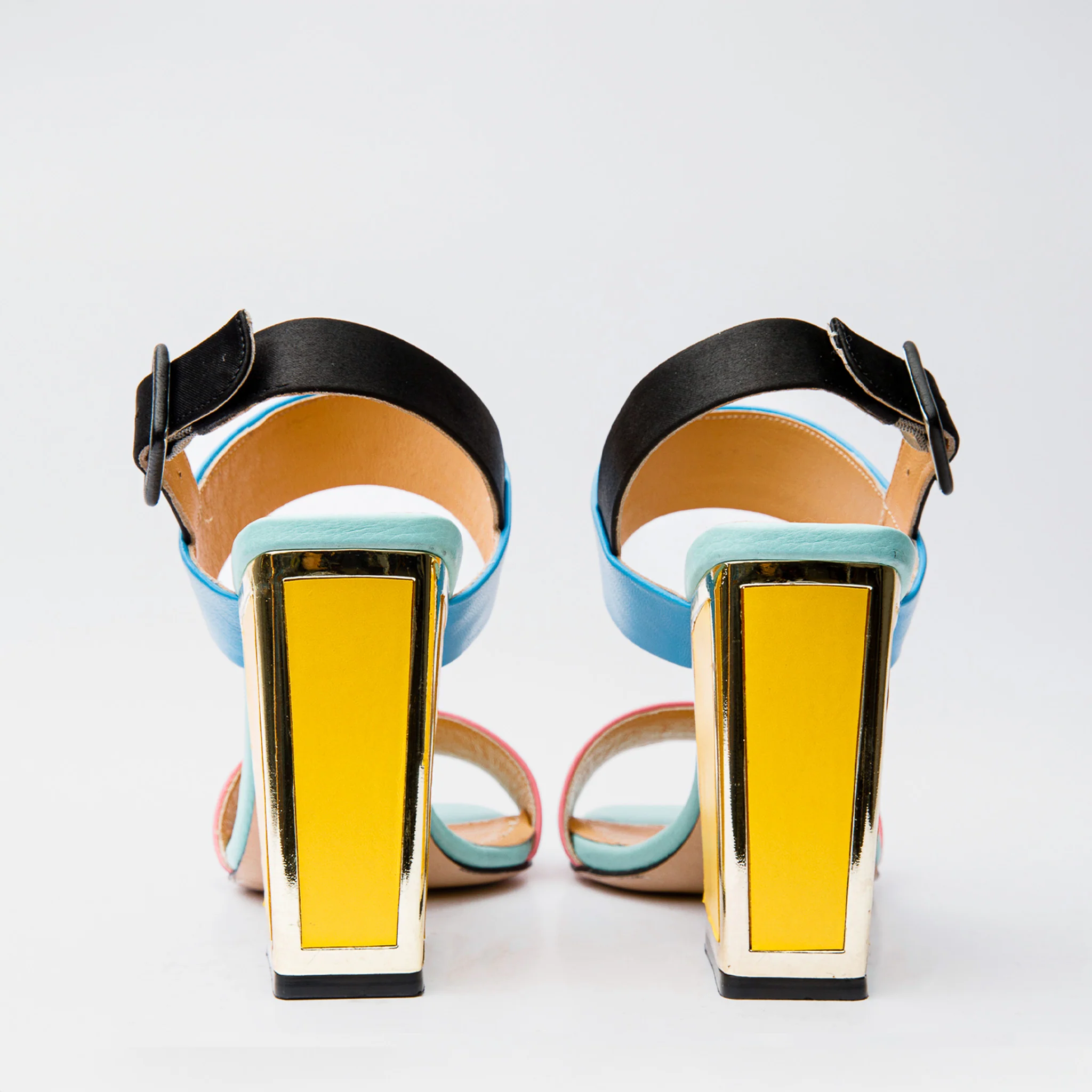 The Niger Multicolor Block Heel Leather Women Sandal - Image 4