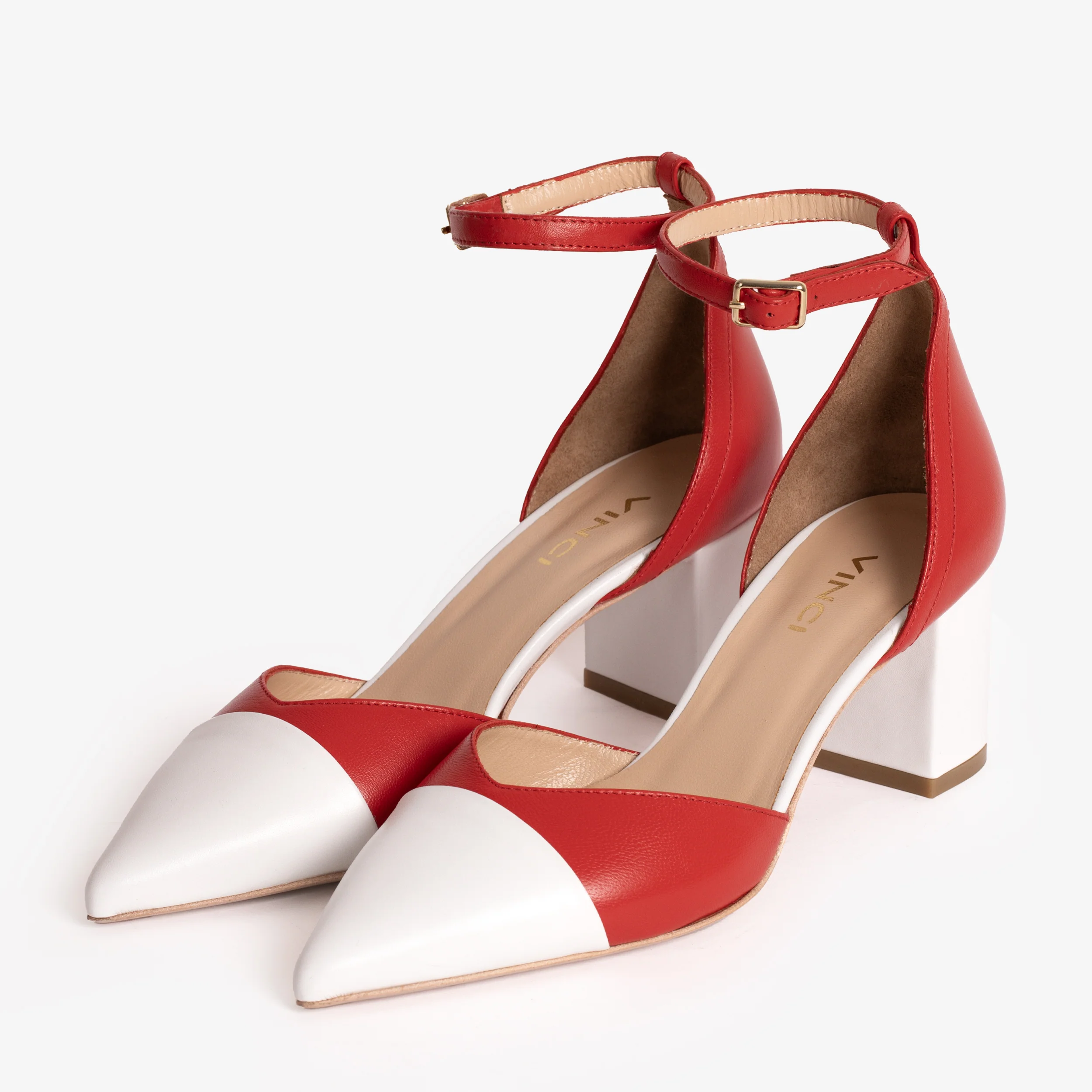 The Noella Red Leather Women Sandal - Image 3