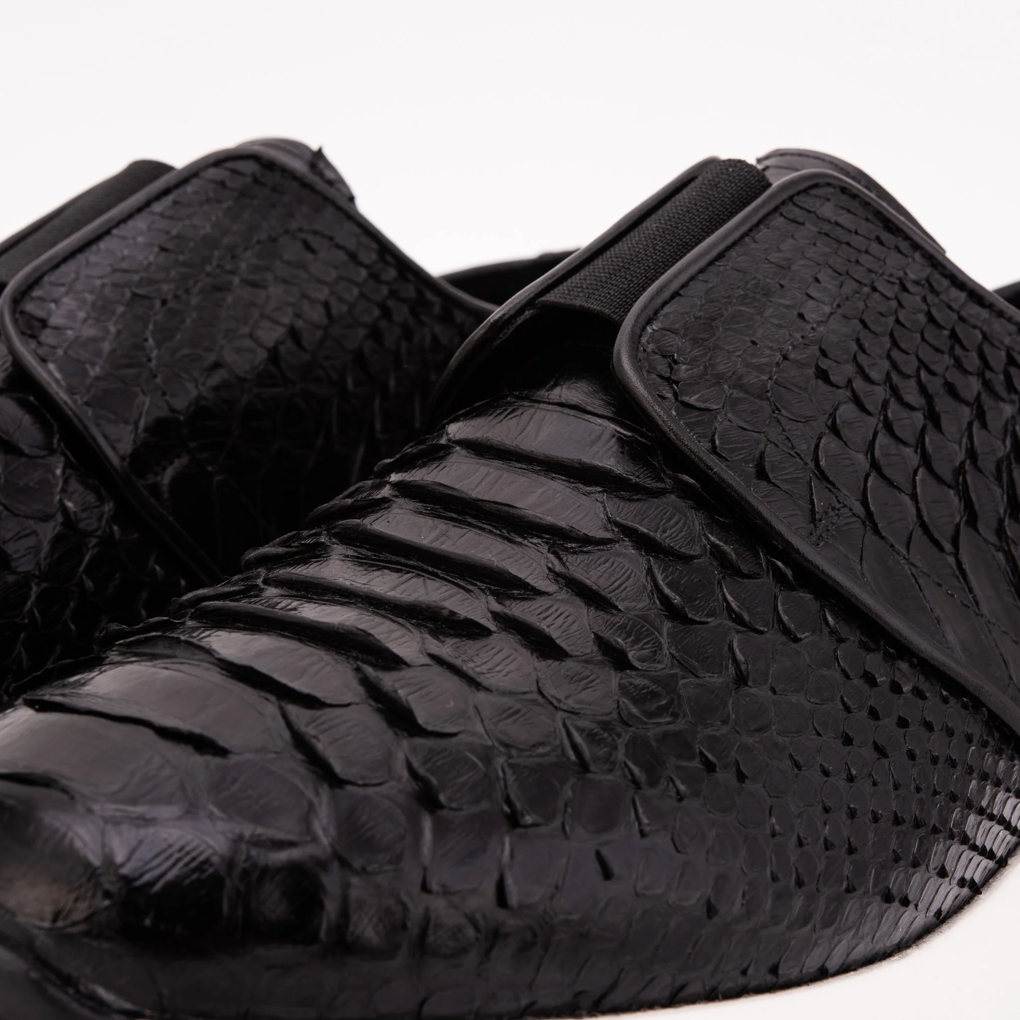 The Obsidian Black Python Leather Men Sneaker - Image 4
