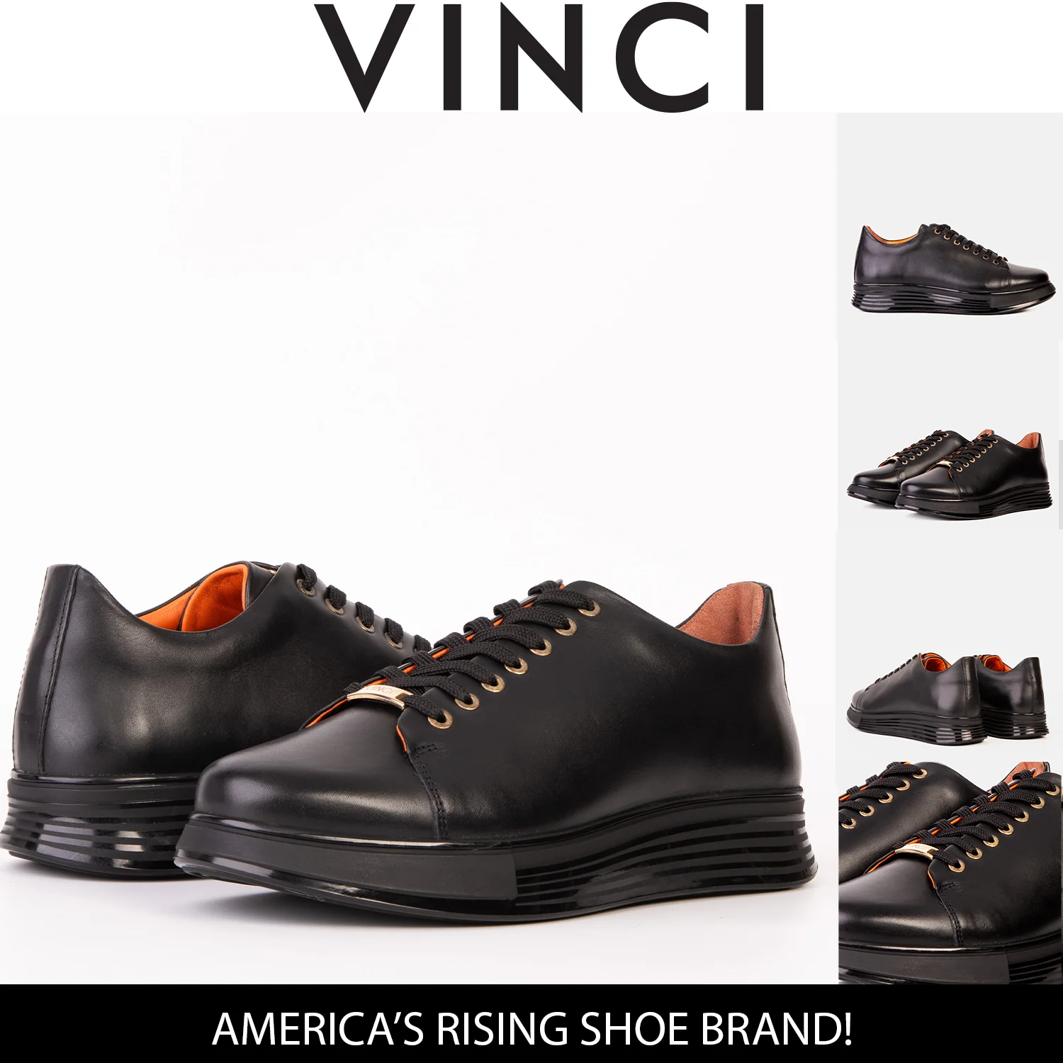 The Peklin Black Leather Men Sneaker - Image 10