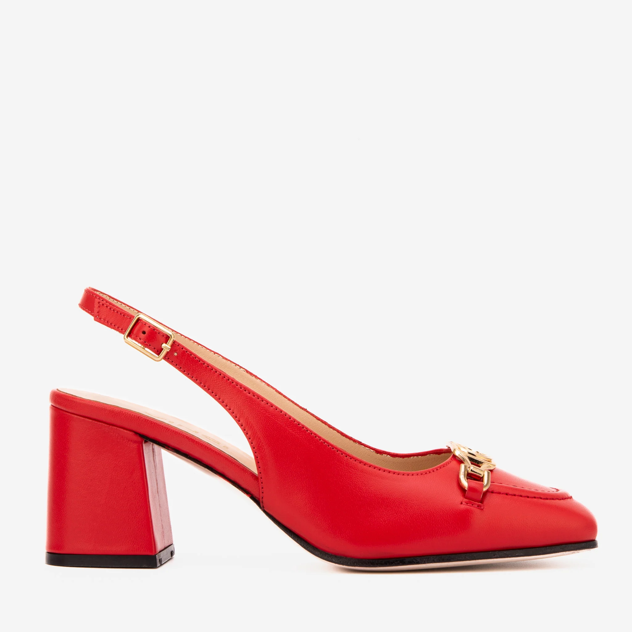 The Potomac Red Leather Slingback Women Sandal - Image 2