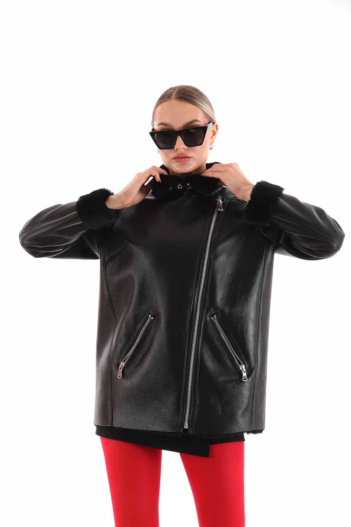 The Prague Black Leather Women Jacket - Image 3