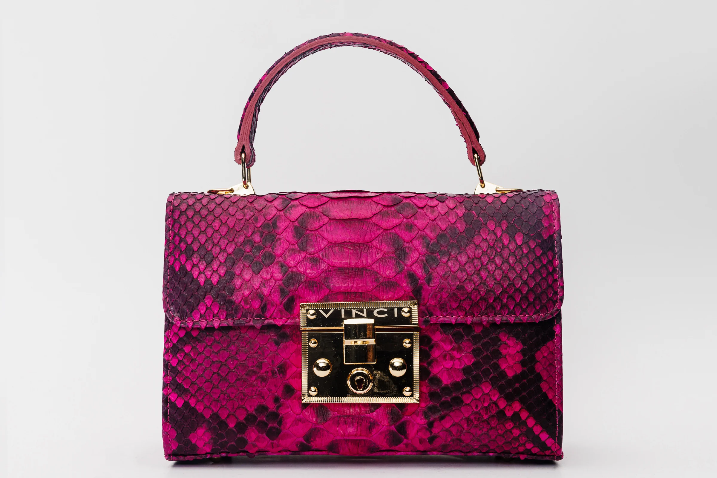 The Queen Fuchsia Leather Handbag - Image 2