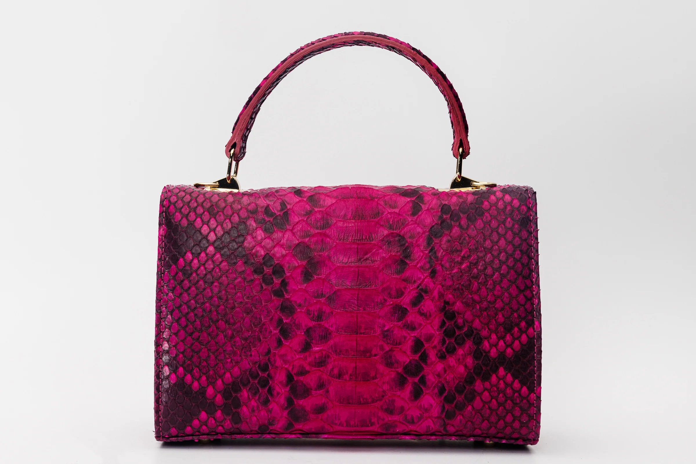 The Queen Fuchsia Leather Handbag - Image 4