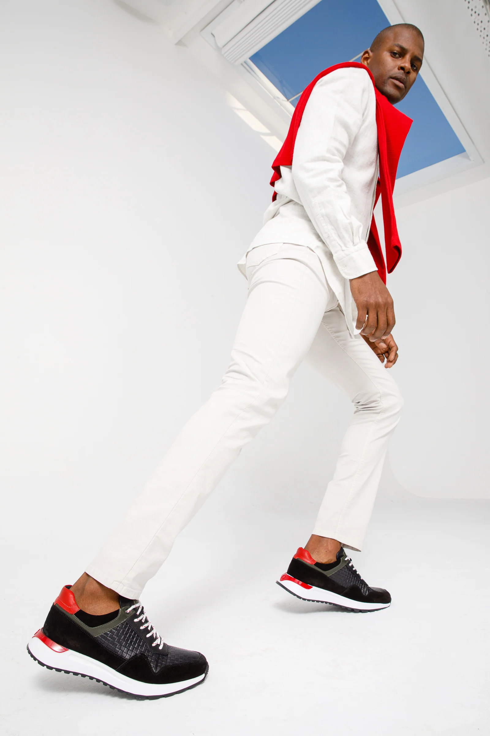 The Rakka Black & Red Leather Men Sneaker Final Sale! - Image 7