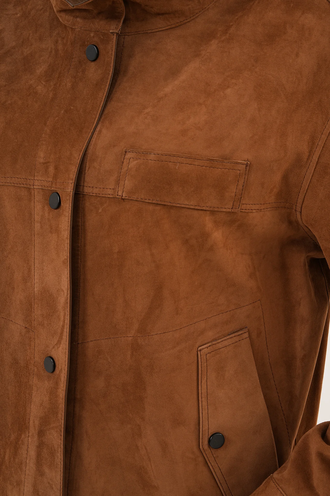 The Ravessa Reversible Brown Suede & Leather Women Jacket - Image 5
