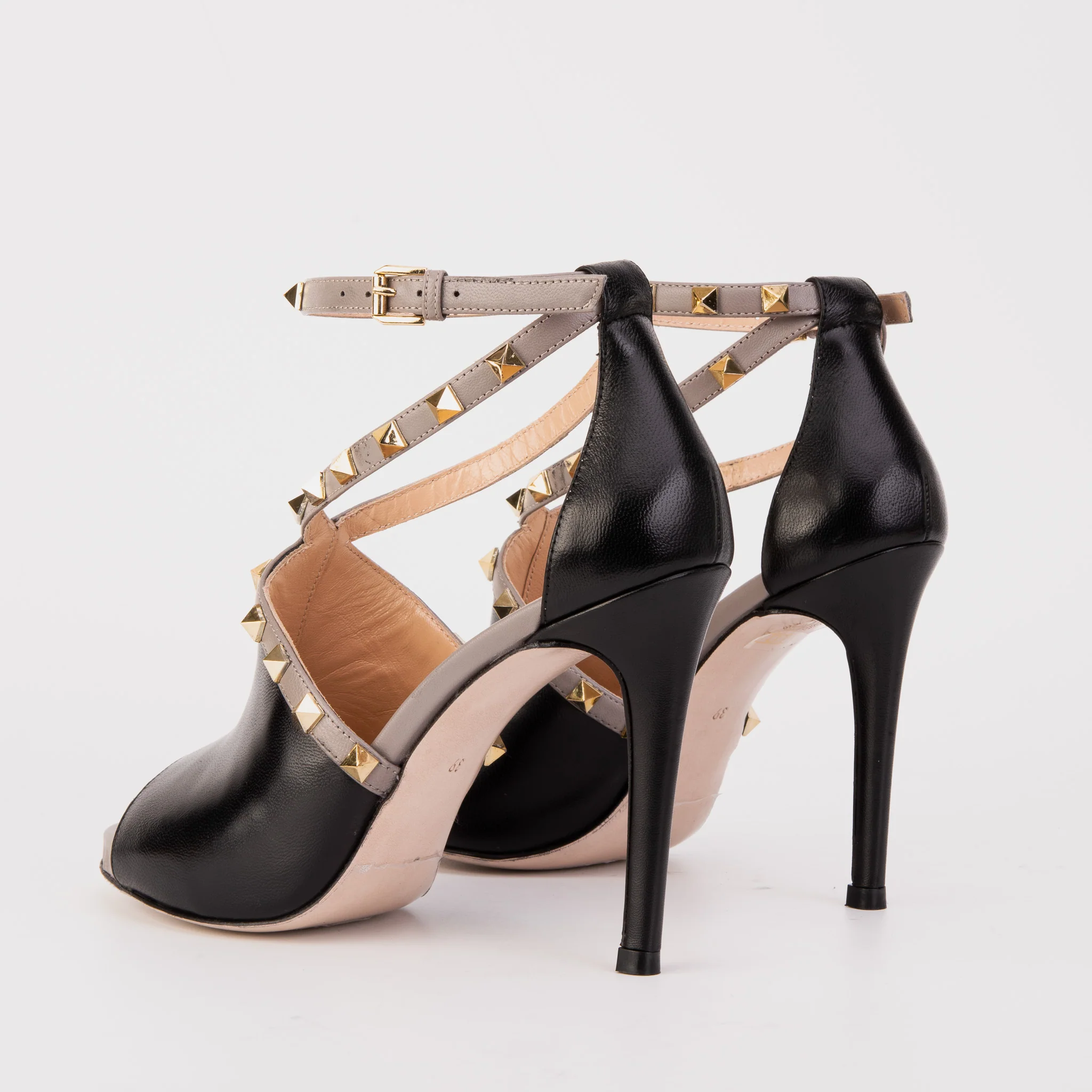 The Ribnica Black Leather Ankle Strap Women Sandal - Image 5