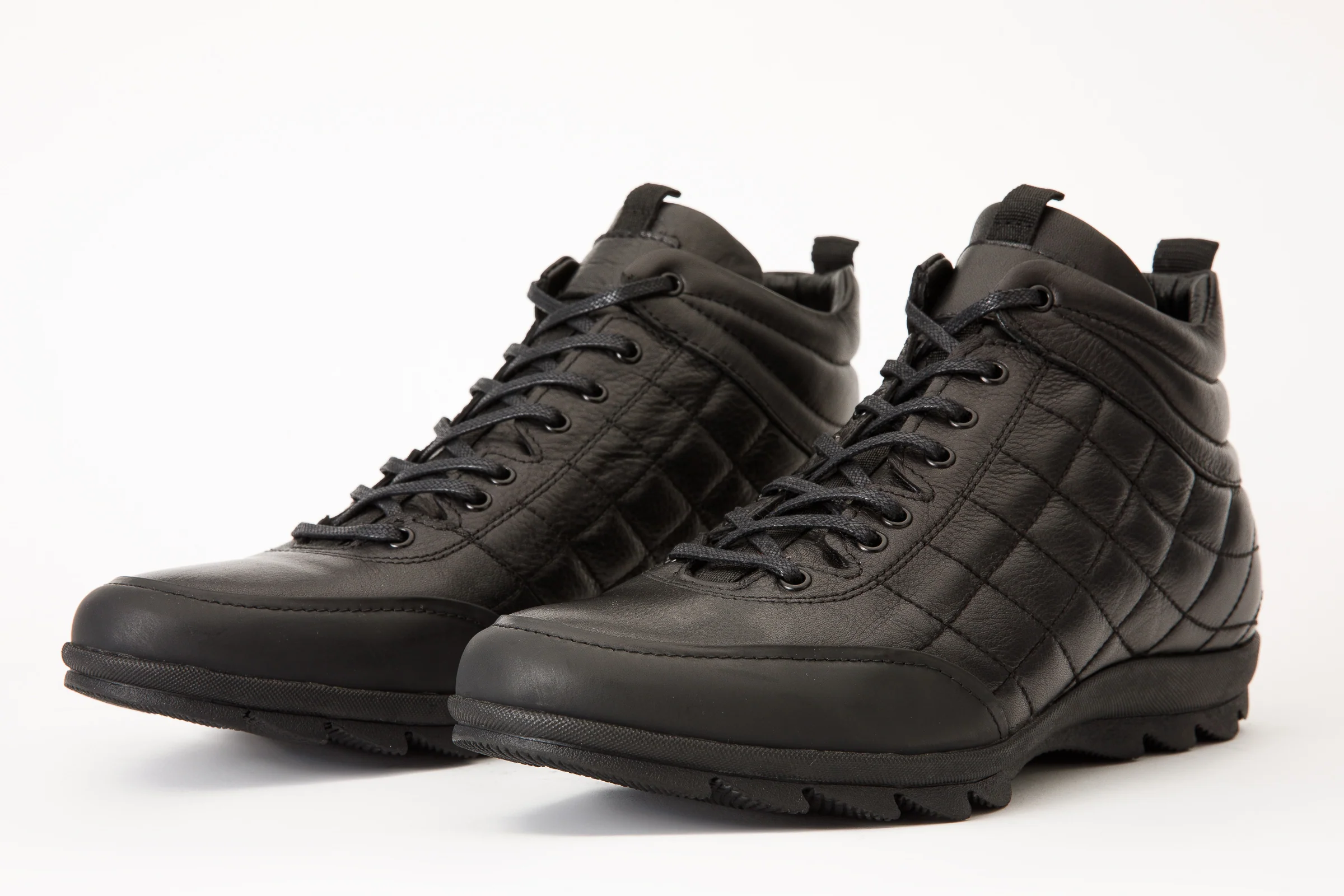 The Riga Black Leather Casual Lace-Up Men  Boots Final Sale! - Image 2
