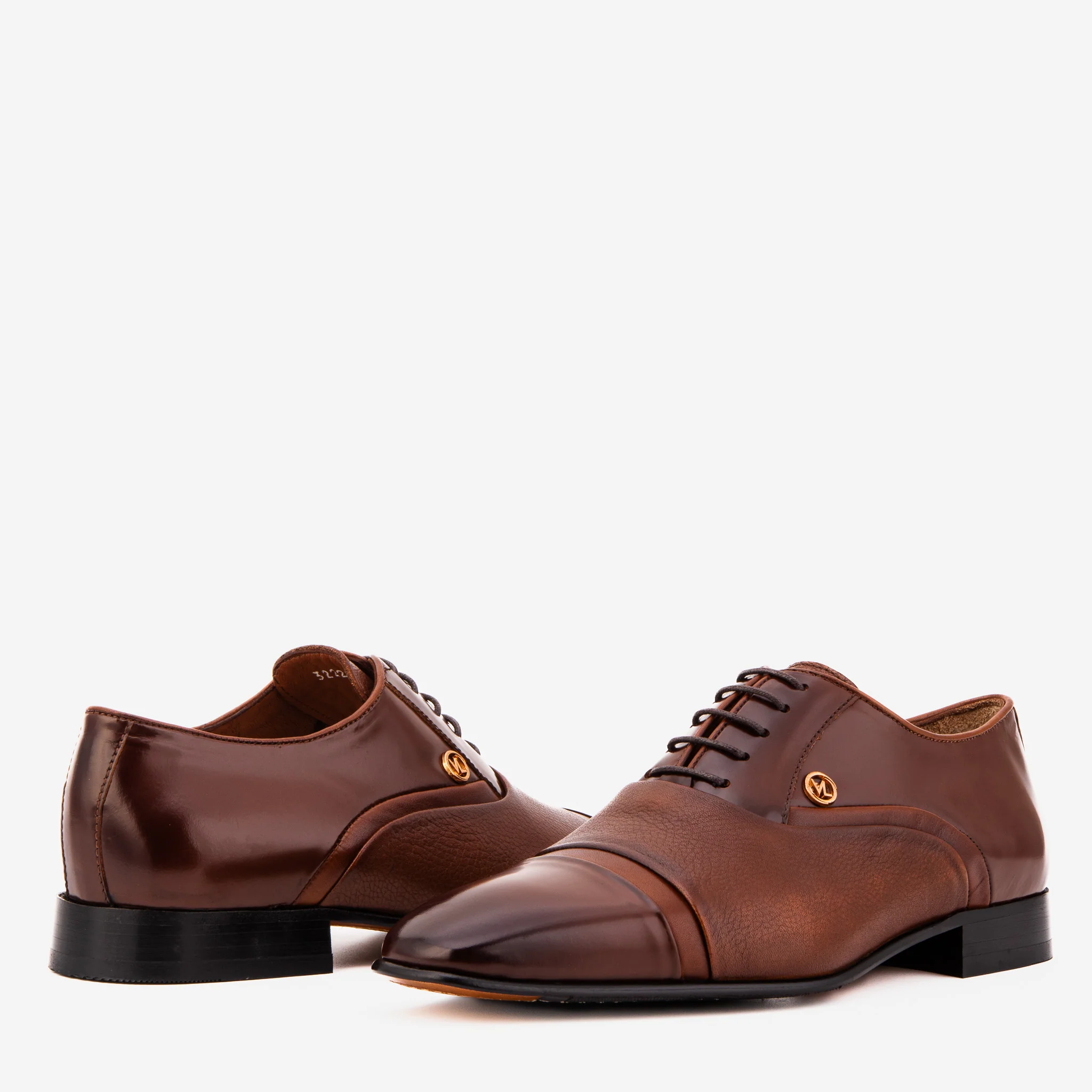 The Rockwell Handmade Tan Leather Cap Toe Oxford Men Shoe - Image 5