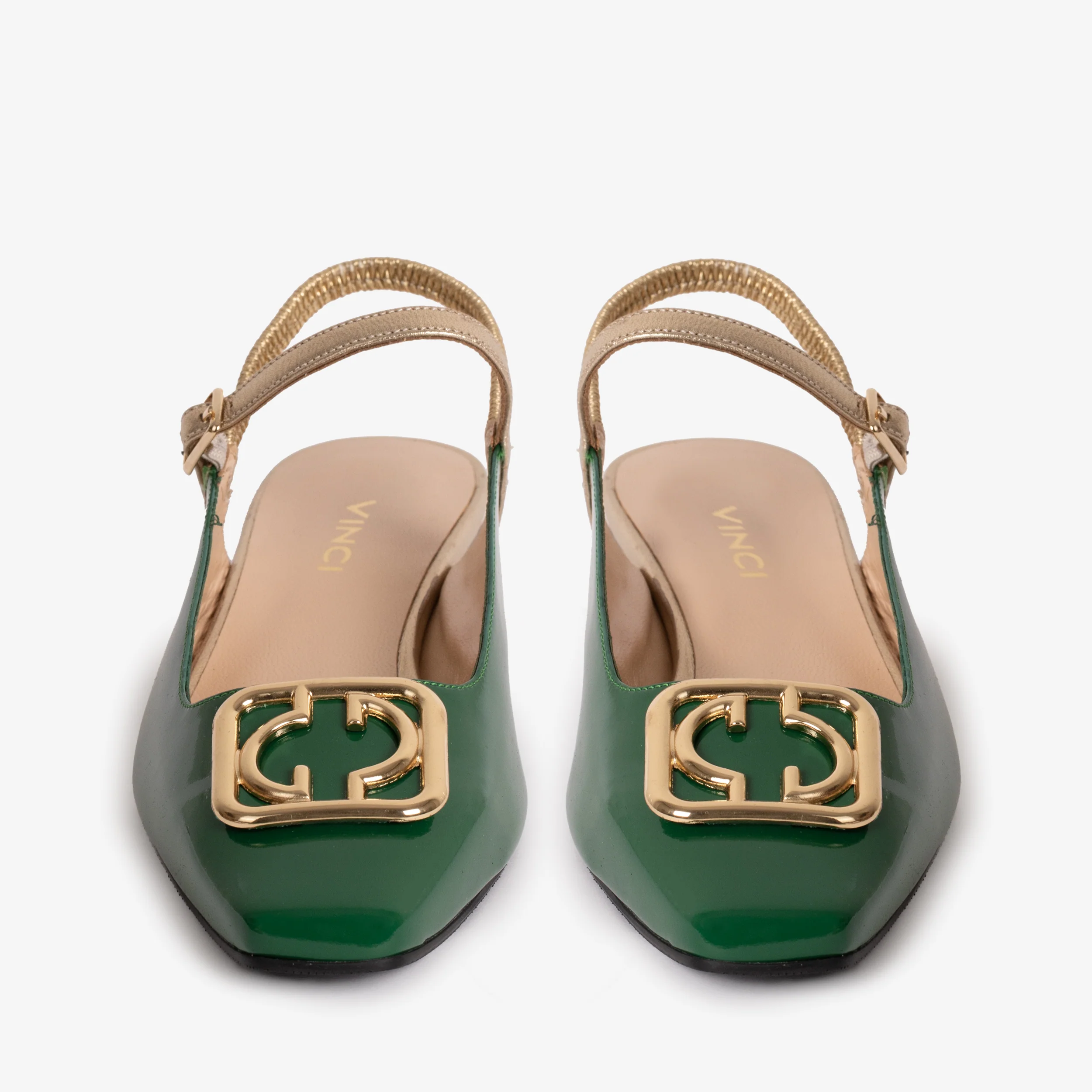 The Rosalinda Green Patent Leather Women Flat Slingback Sandal - Image 5