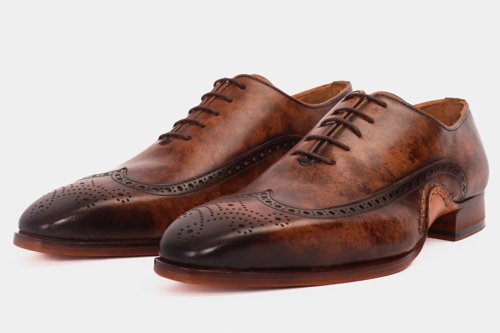 The Royal Hand Craft Brown Wingtip Oxford Men Shoe - Image 2
