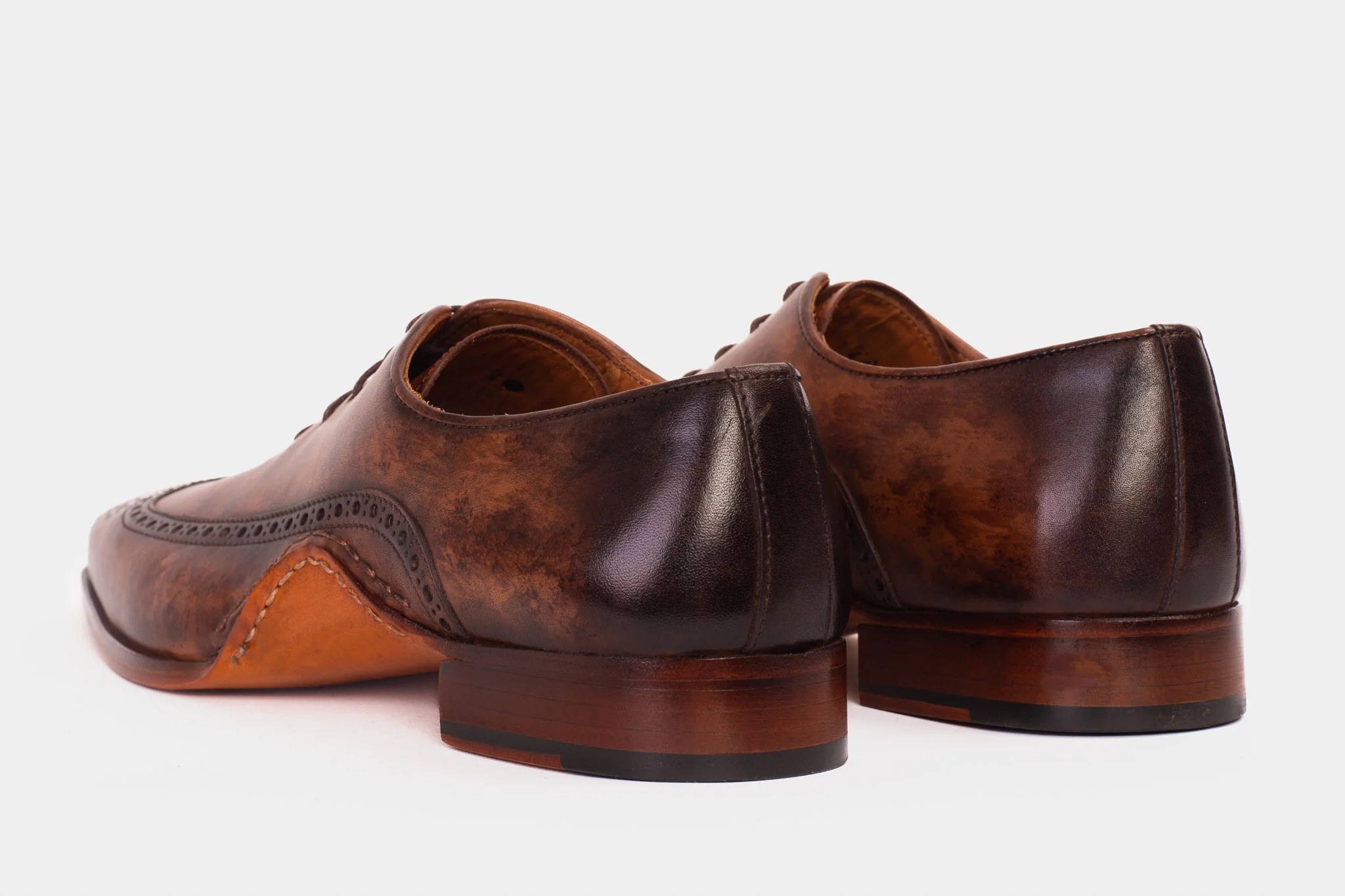 The Royal Hand Craft Brown Wingtip Oxford Men Shoe - Image 5