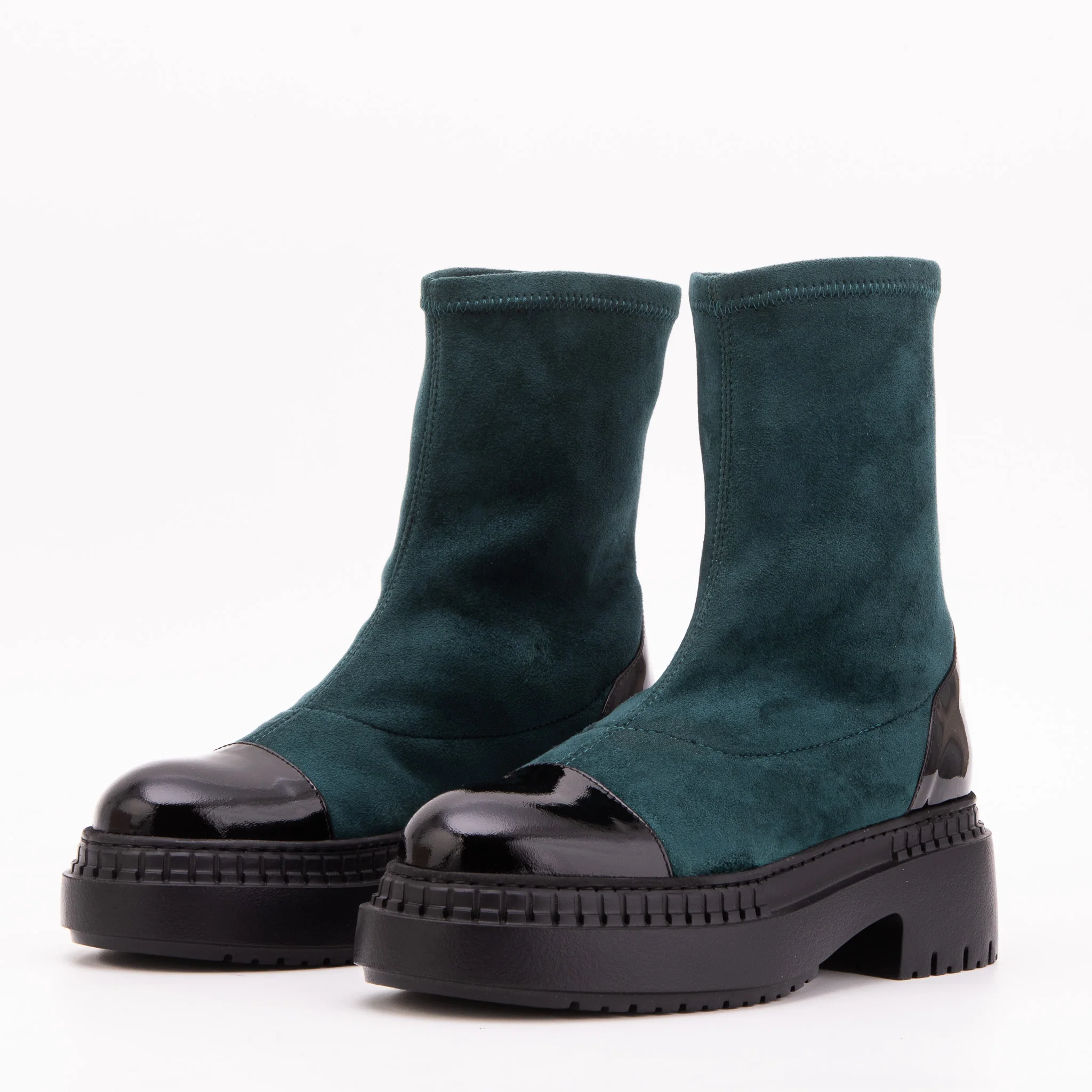 The Sorella Deep Teal Suede Leather Women’s Boot - Image 2