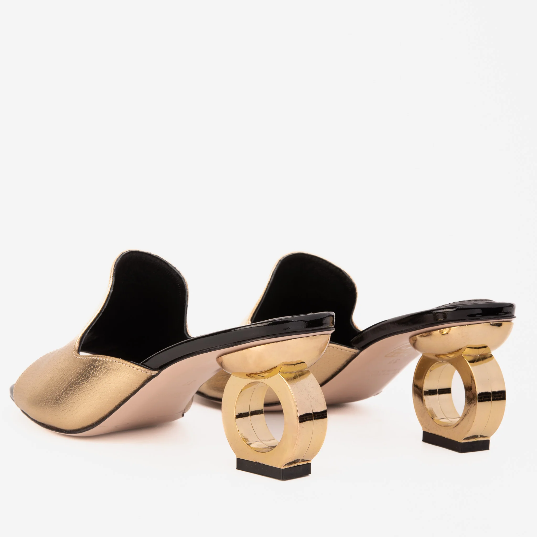 The Tory Gold Leather Women Sandal - Image 3