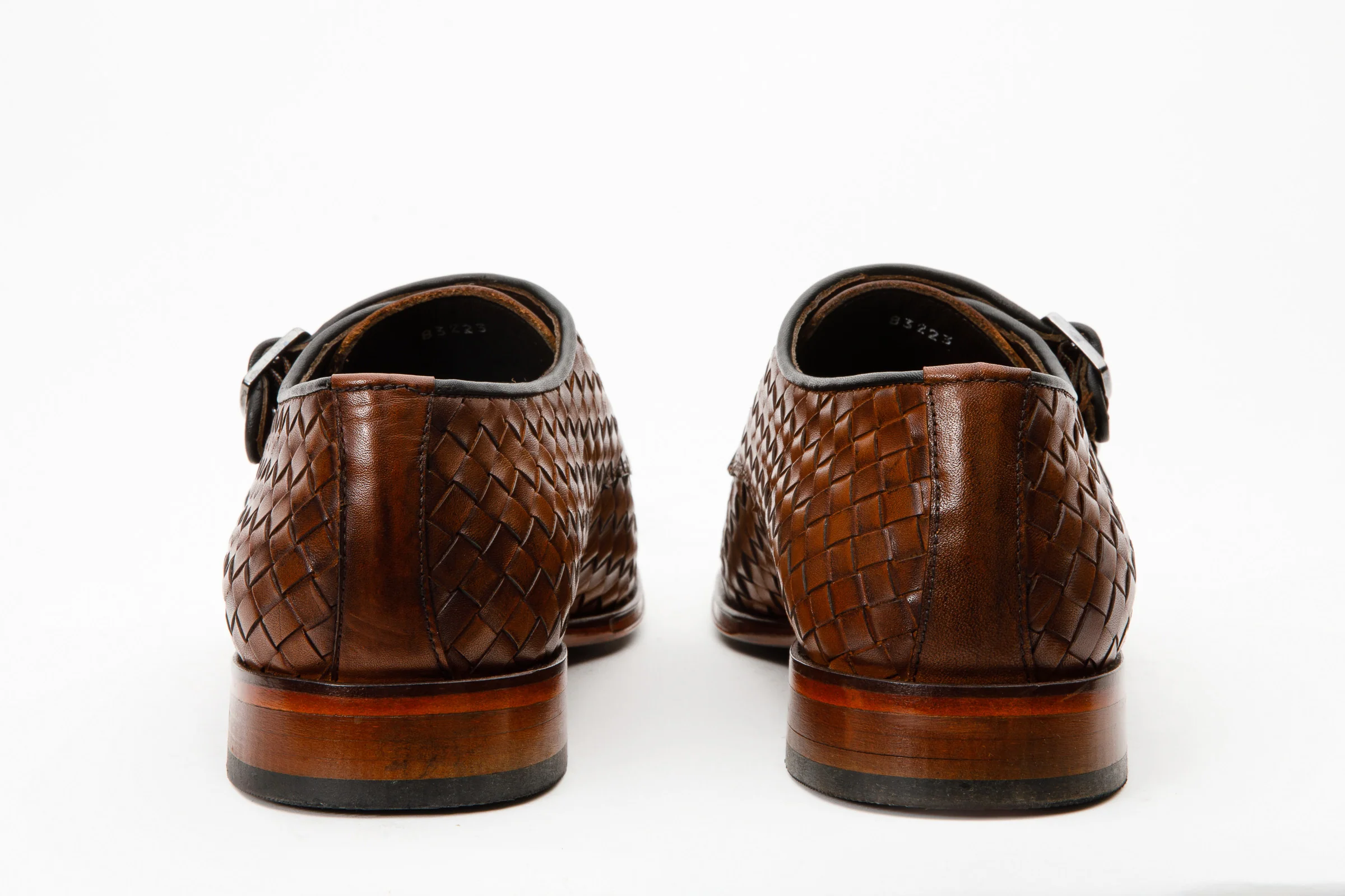 The Turan Brown Woven Double Monk Strap Dress Men Shoe - Image 6