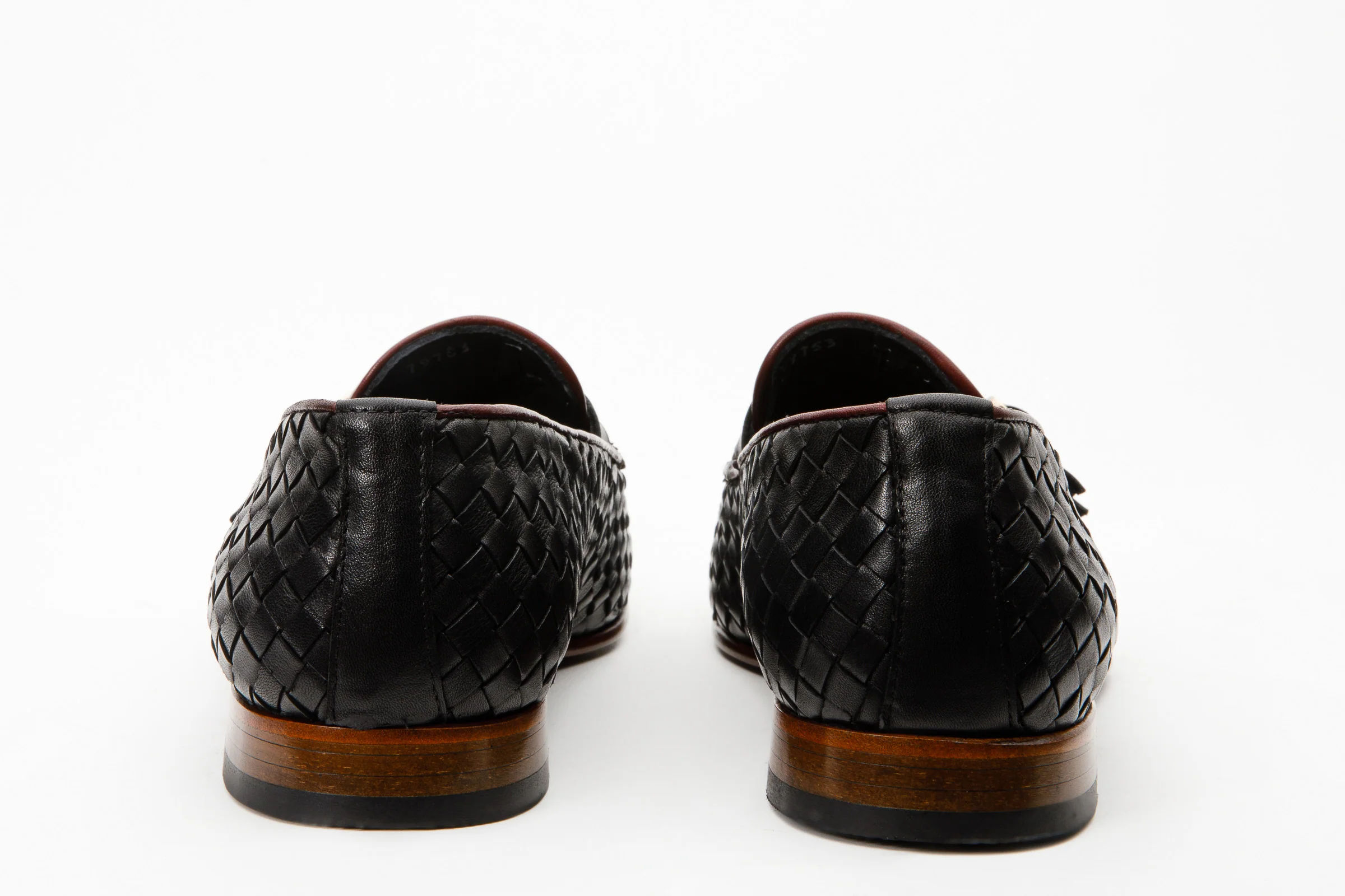 The Vatra Black & Burgundy Woven Double Monk Strap Men Shoe - Image 6