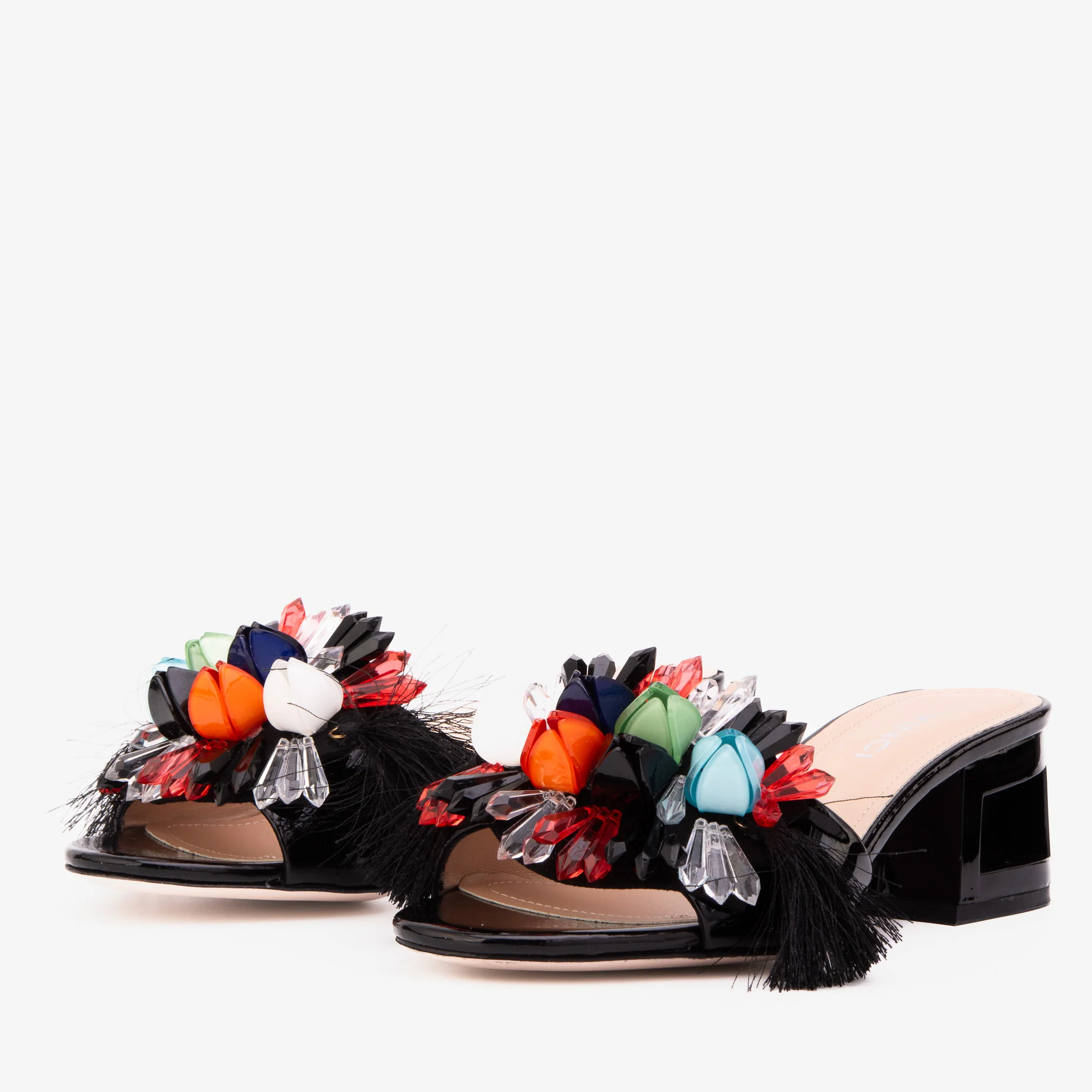The Vigo Black Leather Block Heel Women Sandal - Image 3