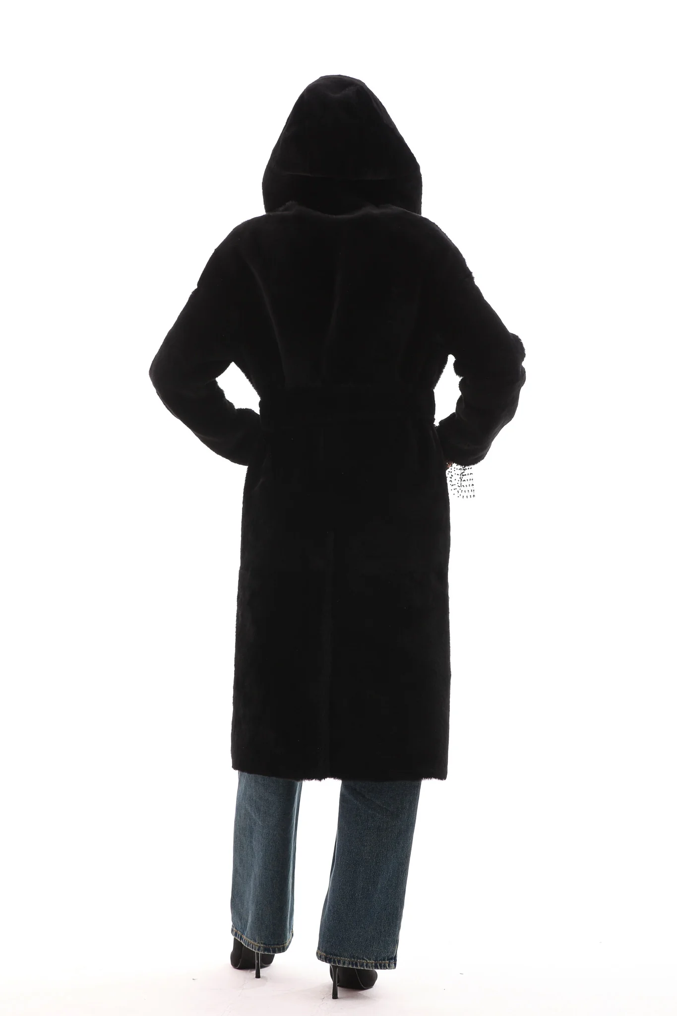 The Virella Reversible Hooded Shearling Leather Jacket - Image 5