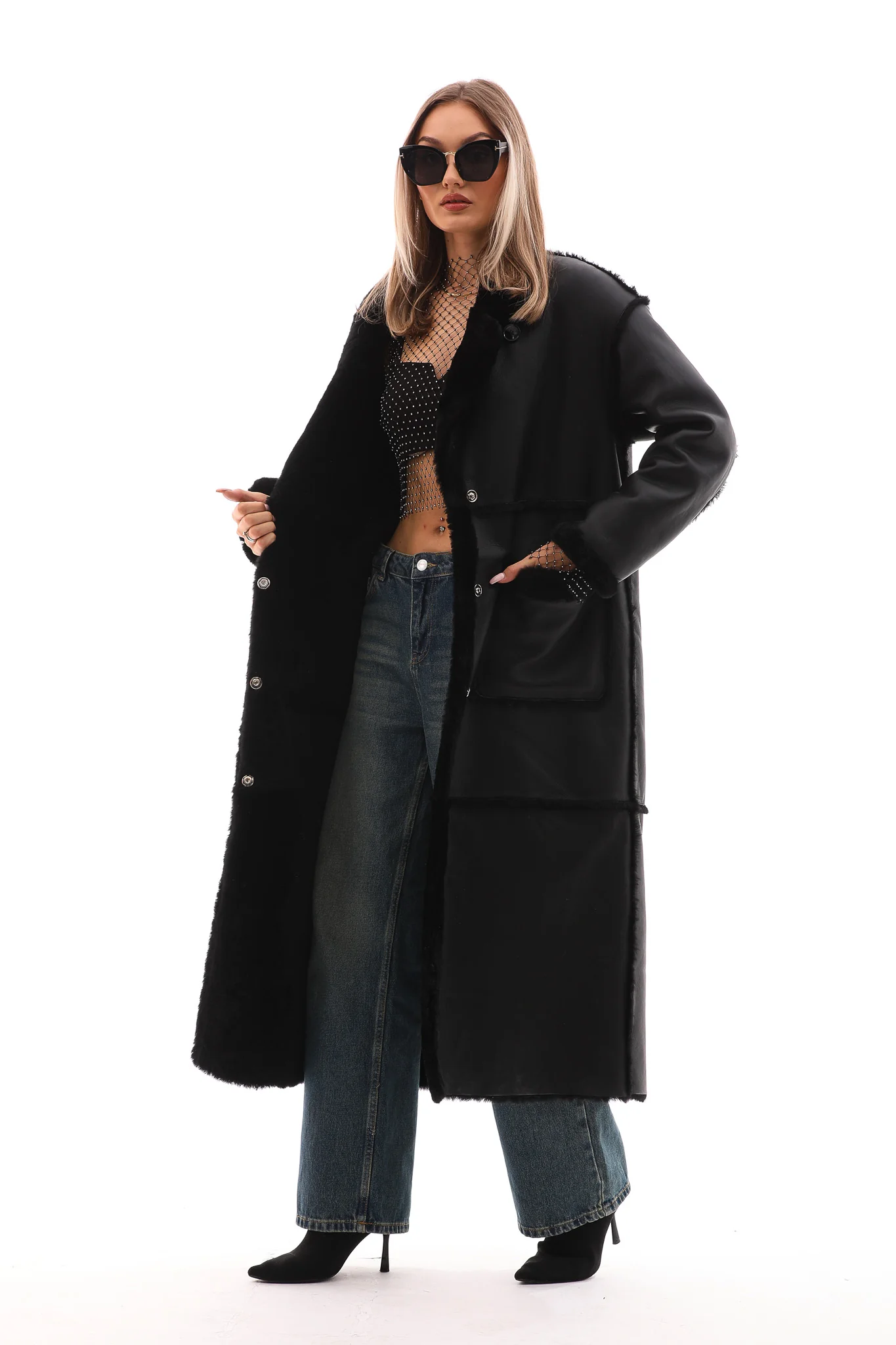 The Virelli Reversible Leather Women Jacket - Image 8