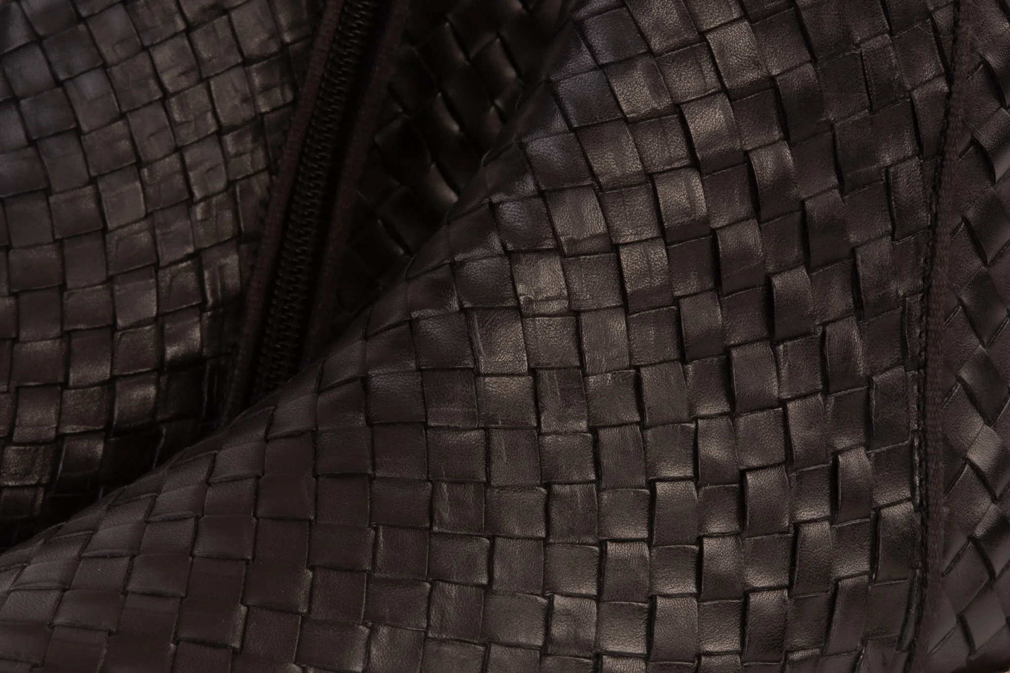 The Wellington Black Handwoven Leather Men Boot with a Zipper Final Sale! - Image 3