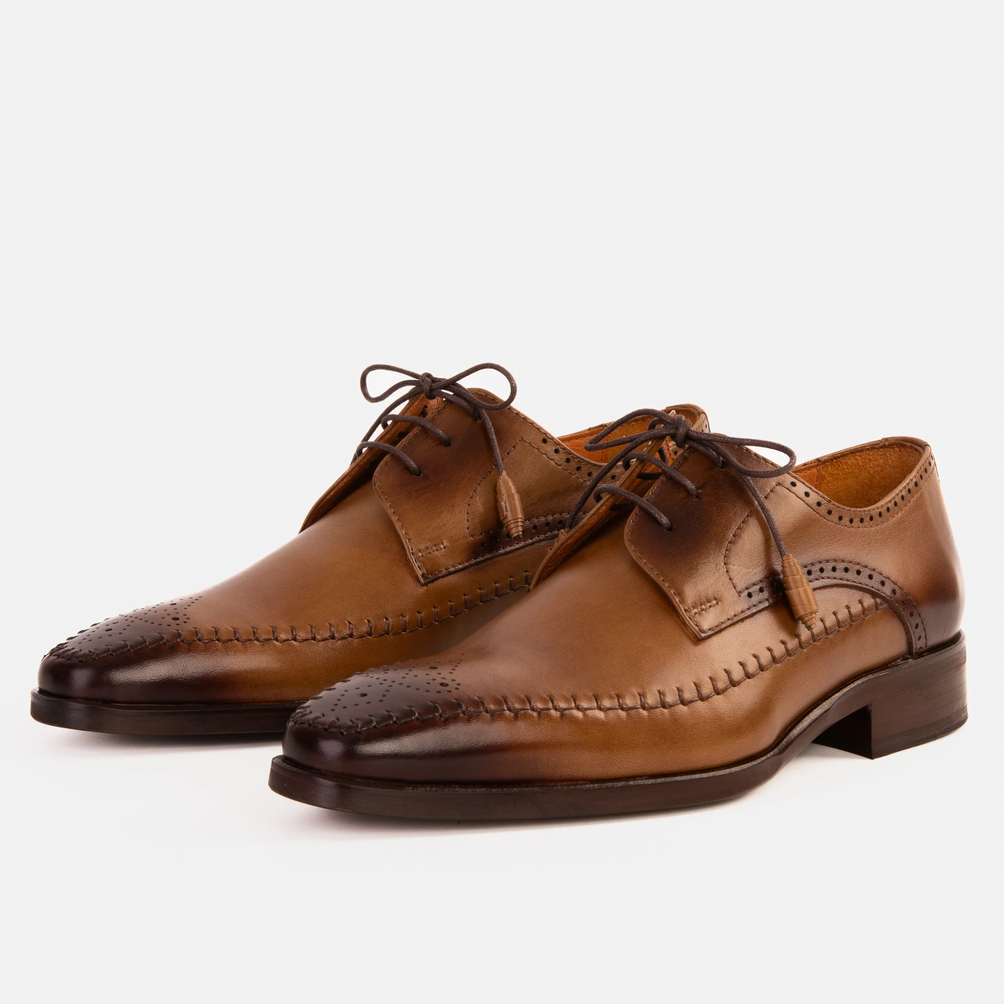 The Moon Tan Leather Derby Men Shoe - Image 2