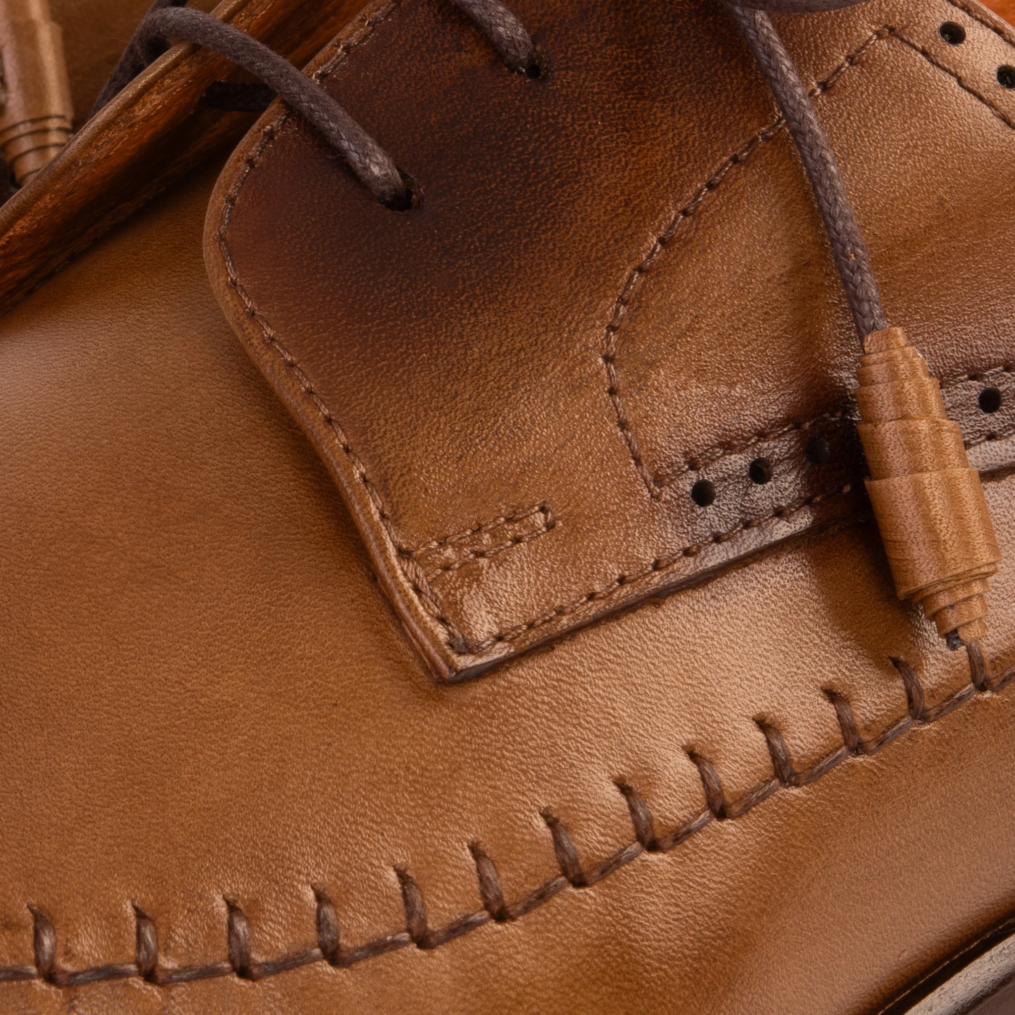 The Moon Tan Leather Derby Men Shoe - Image 3